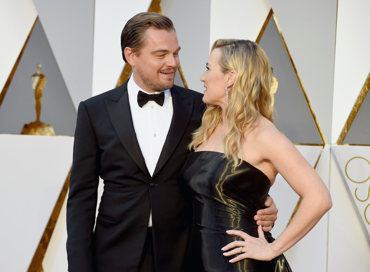 Actors Leonardo DiCaprio and Kate Winslet