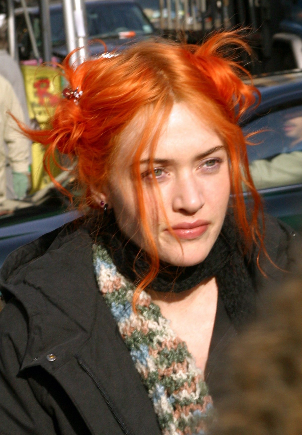 Kate Winslet On Location for 'Eternal Sunshine of the Spotless Mind' - New York