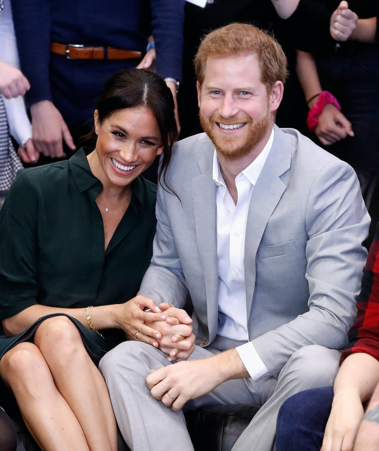 Meghan, Duchess of Sussex and Prince Harry, Duke of Sussex smile
