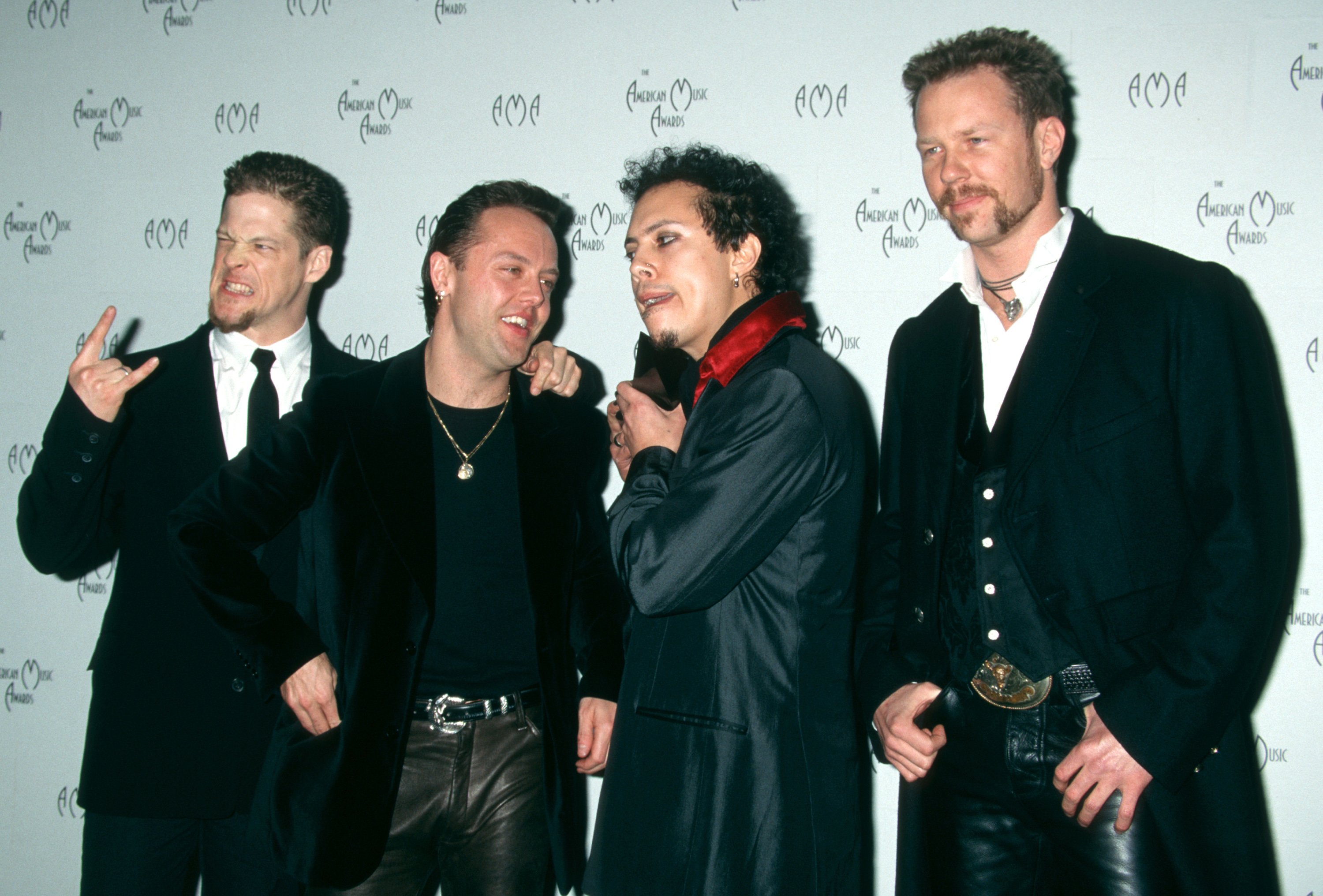Metallica wearing suits