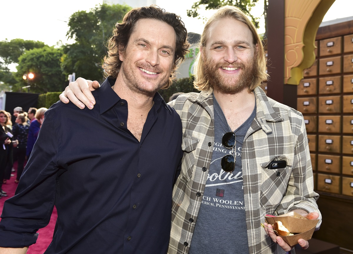 Brothers Oliver Hudson and Wyatt Russell pose on the red carpet together