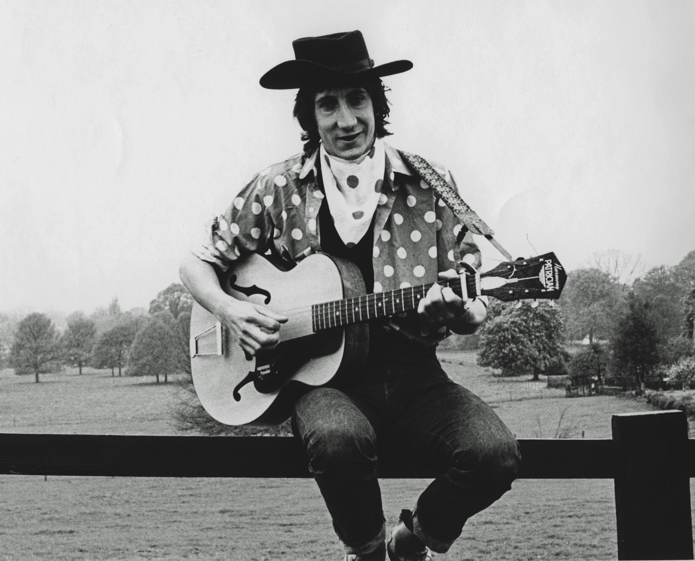 Pete Townshend of The Who wearing a cowboy hat