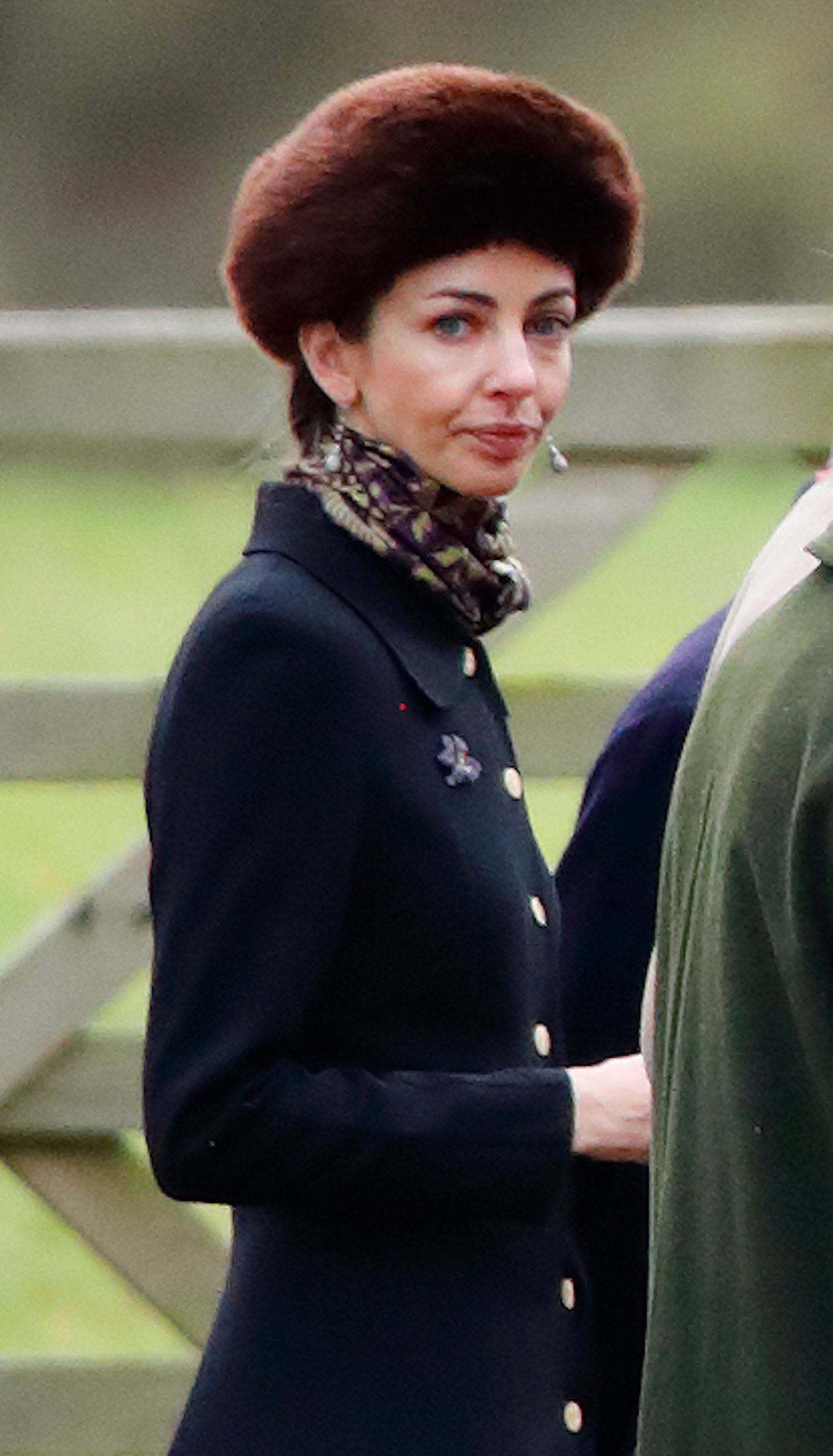 Rose Hanbury attends Sunday service at the Church of St Mary Magdalene on the Sandringham estate on January 5, 2020 