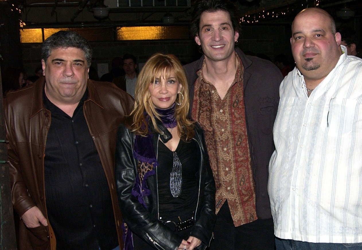 'Sopranos' cast members posed with Robert Funaro smiling