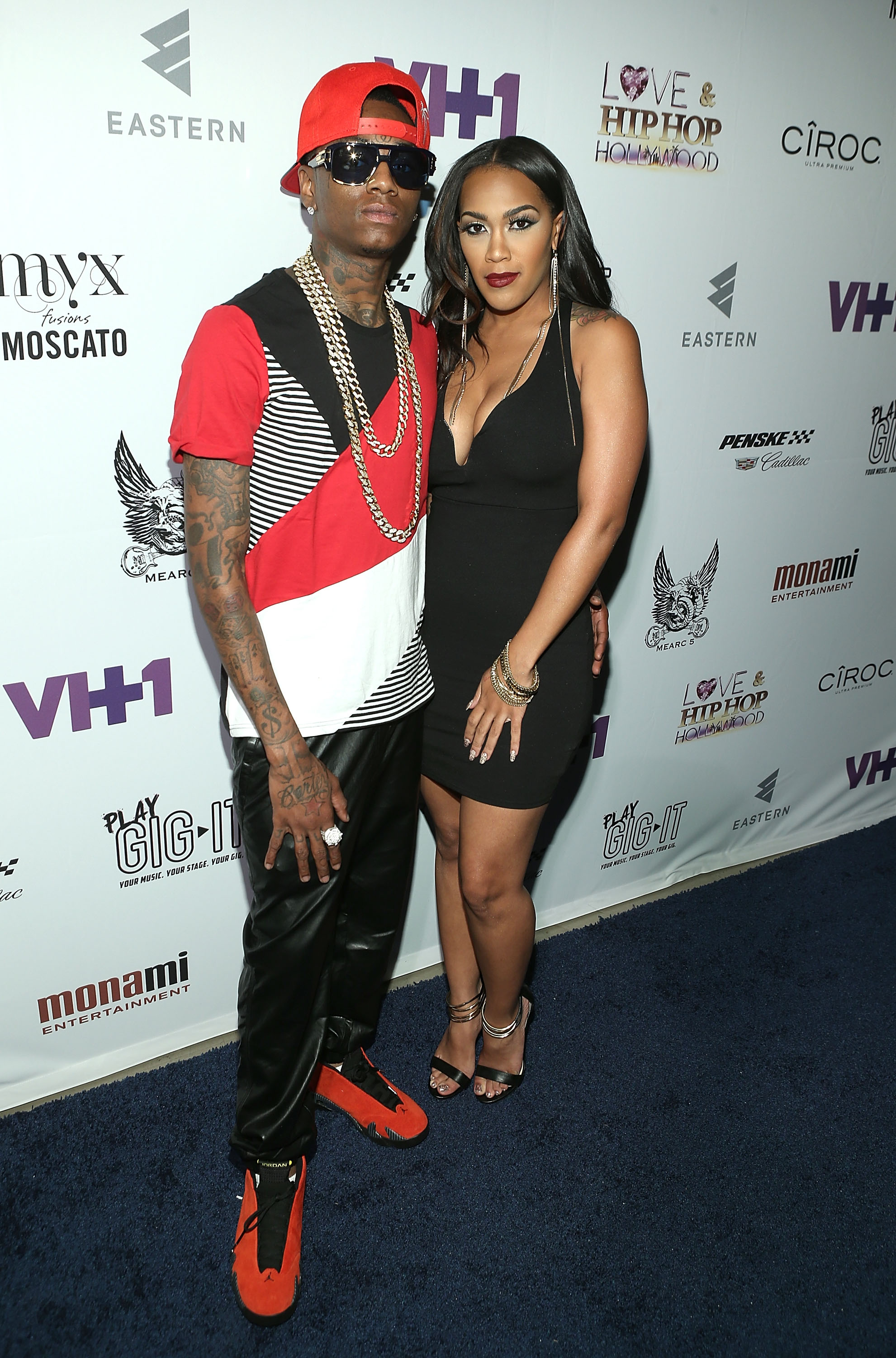 Soulja Boy and Nia Riley on the red carpet in 2014