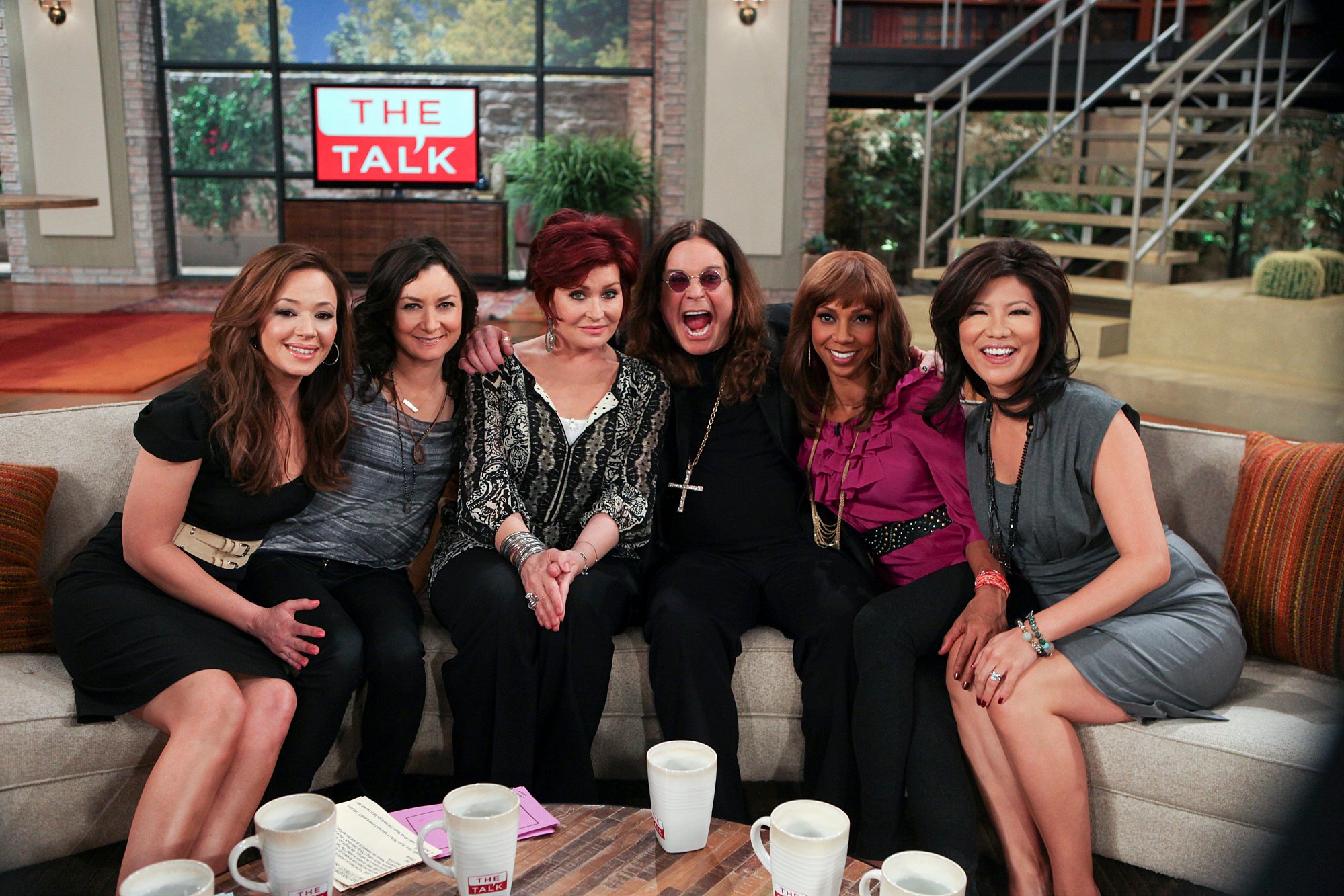 Leah Remini, Sara Gilbert, Sharon Osbourne, Ozzy Osbourne, Holly Robinson Peete, and Julie Chen