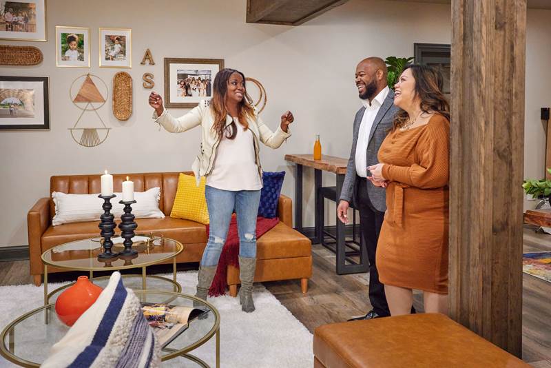 Designer Tiffany Brooks shows couple a house in an episode of $50K Three Ways 