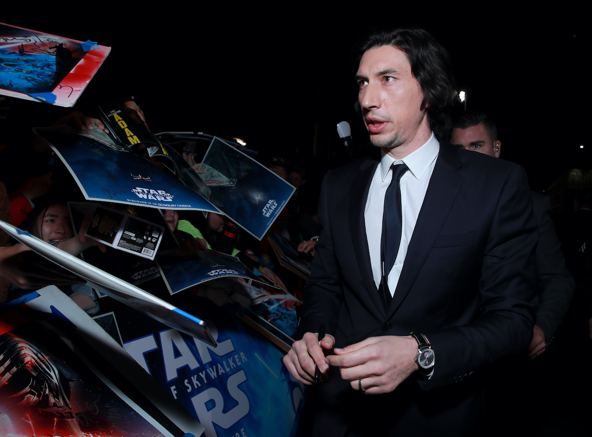 Adam Driver greets fans at the 'Star Wars: The Rise Of Skywalker' premiere