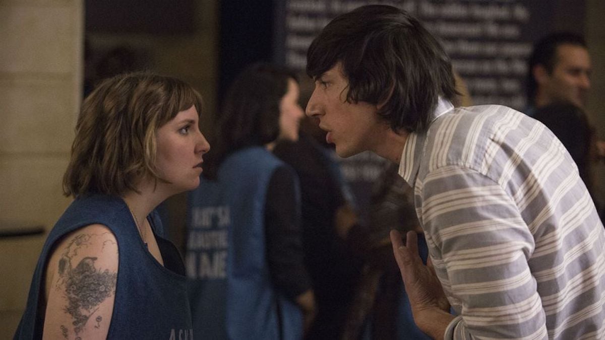 Lena Dunham as Hannah Horvath and Adam Driver as Adam Sackler in 'Girls'