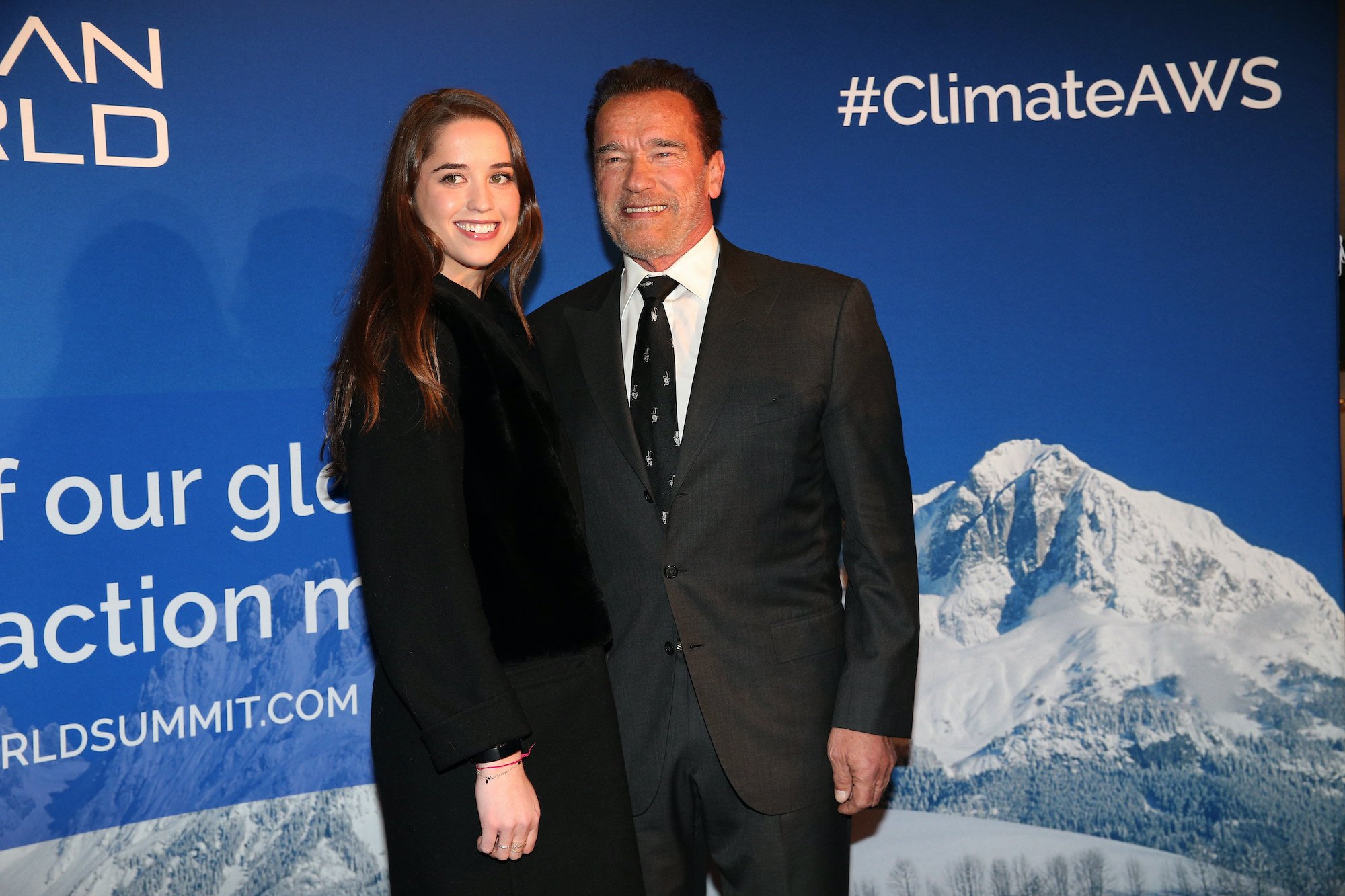 (L-R) Christina and Arnold Schwarzenegger smiling