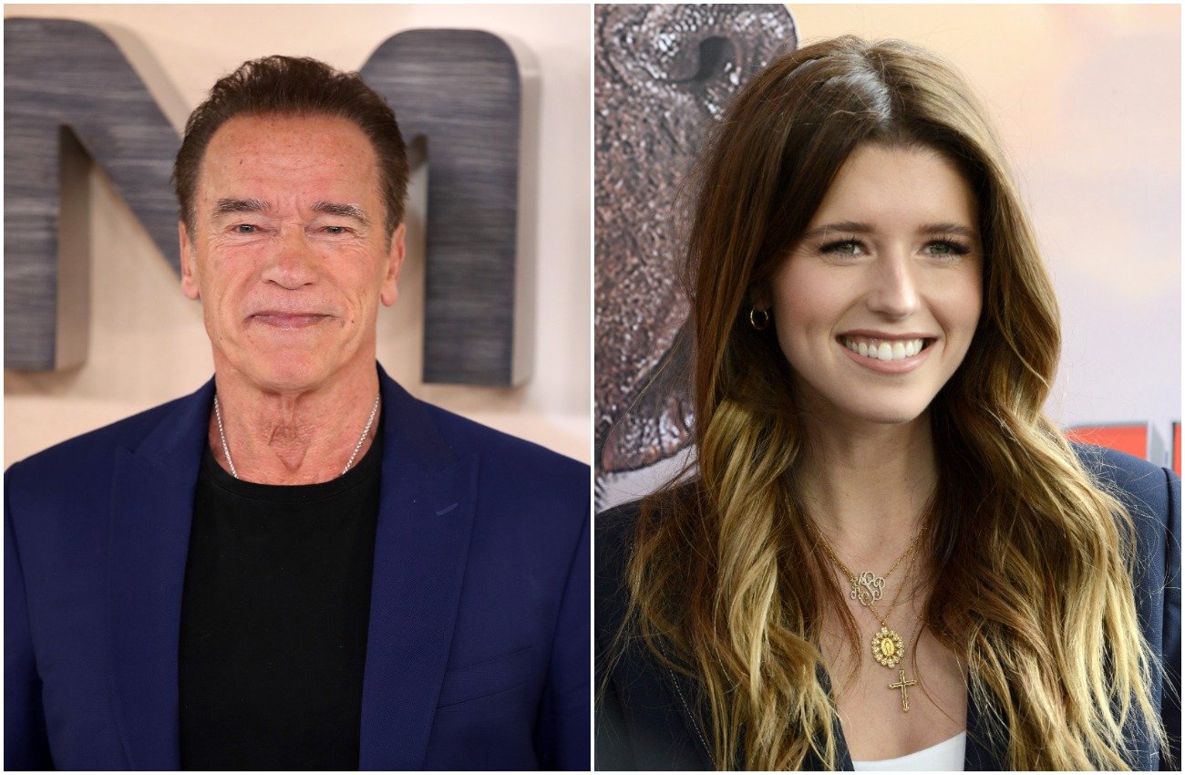 Photos of Arnold and Katherine Schwarzenegger side by side