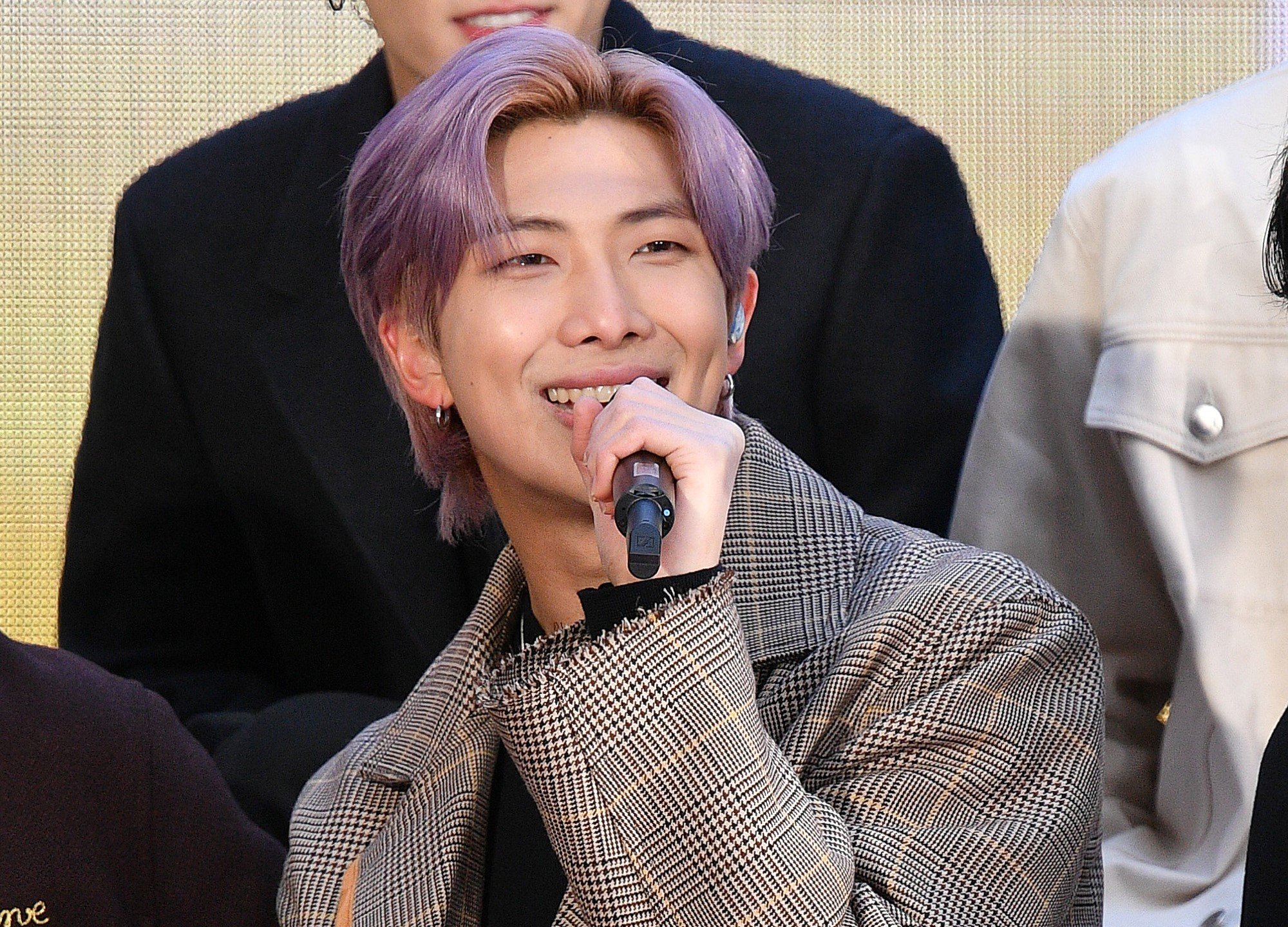 BTS RM with blue hair - wide 1