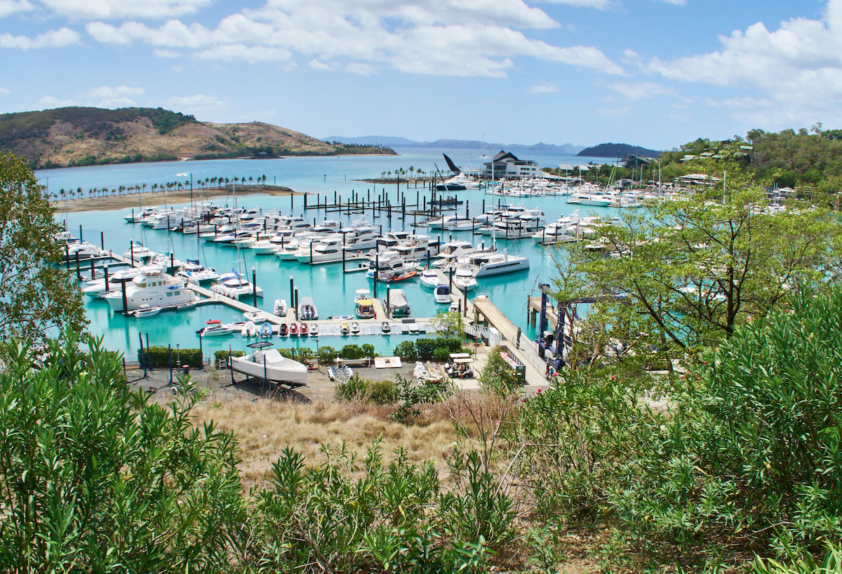 Marina for private yachts at Hamilton Island in Whitsunday Islands, Australia