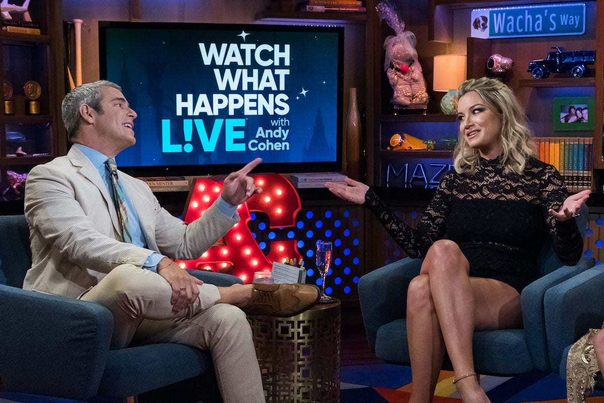 Andy Cohen and Hannah Ferrier on WWHL 