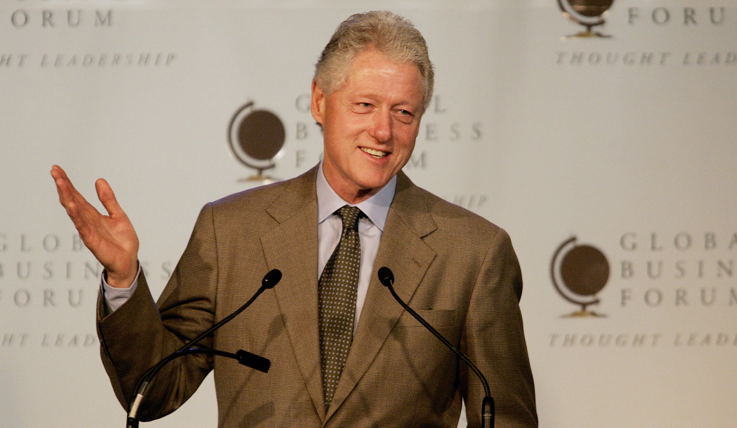Bill Clinton speaks to the Gobal Business Forum, in Melbourne