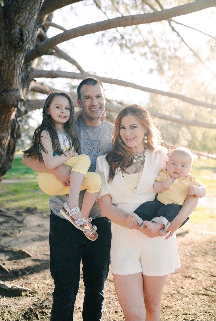 Brendon Villegas and Rachel Reilly with their children