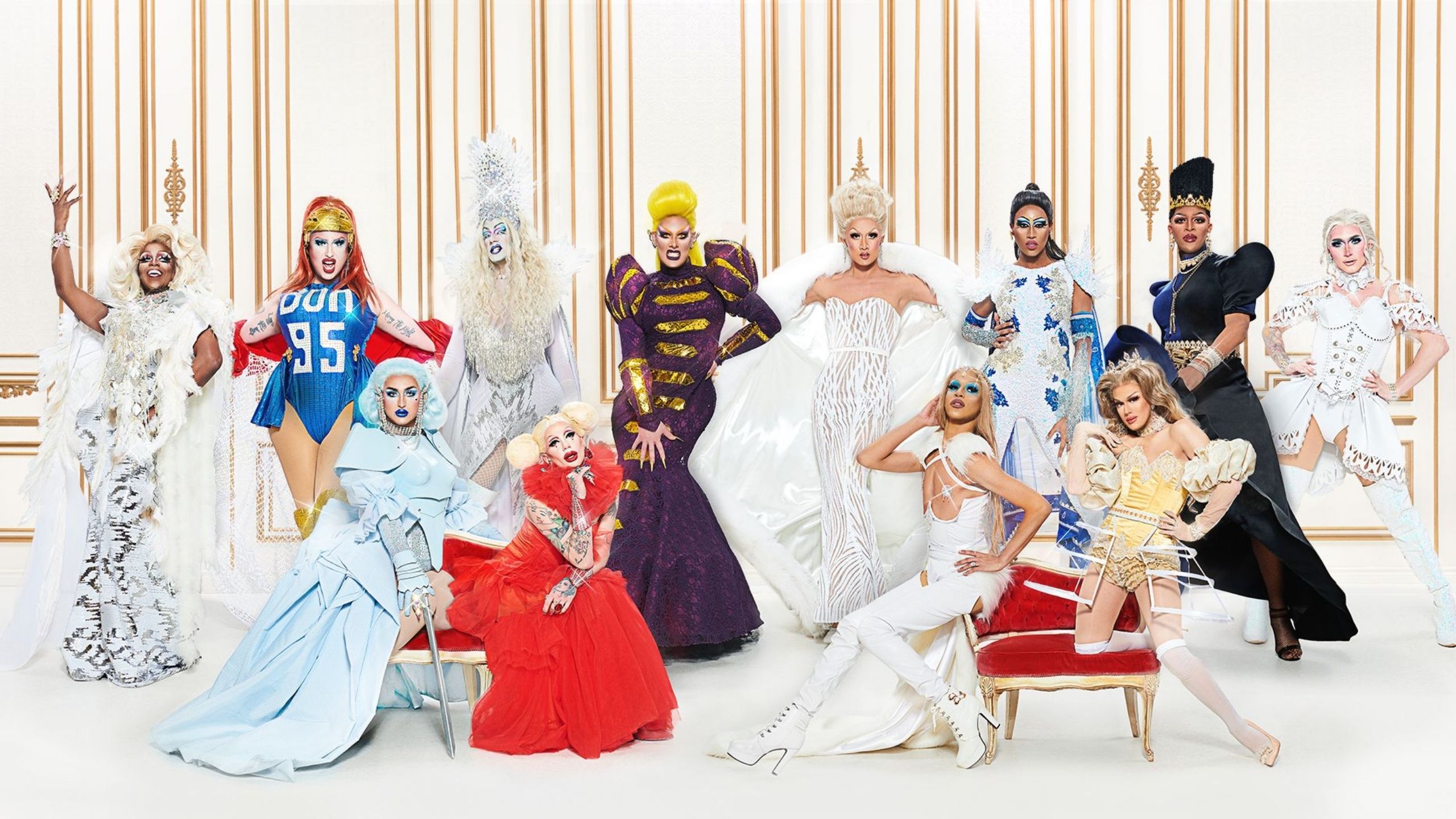 'Canada's Drag Race' season 1 promo photo with queens standing