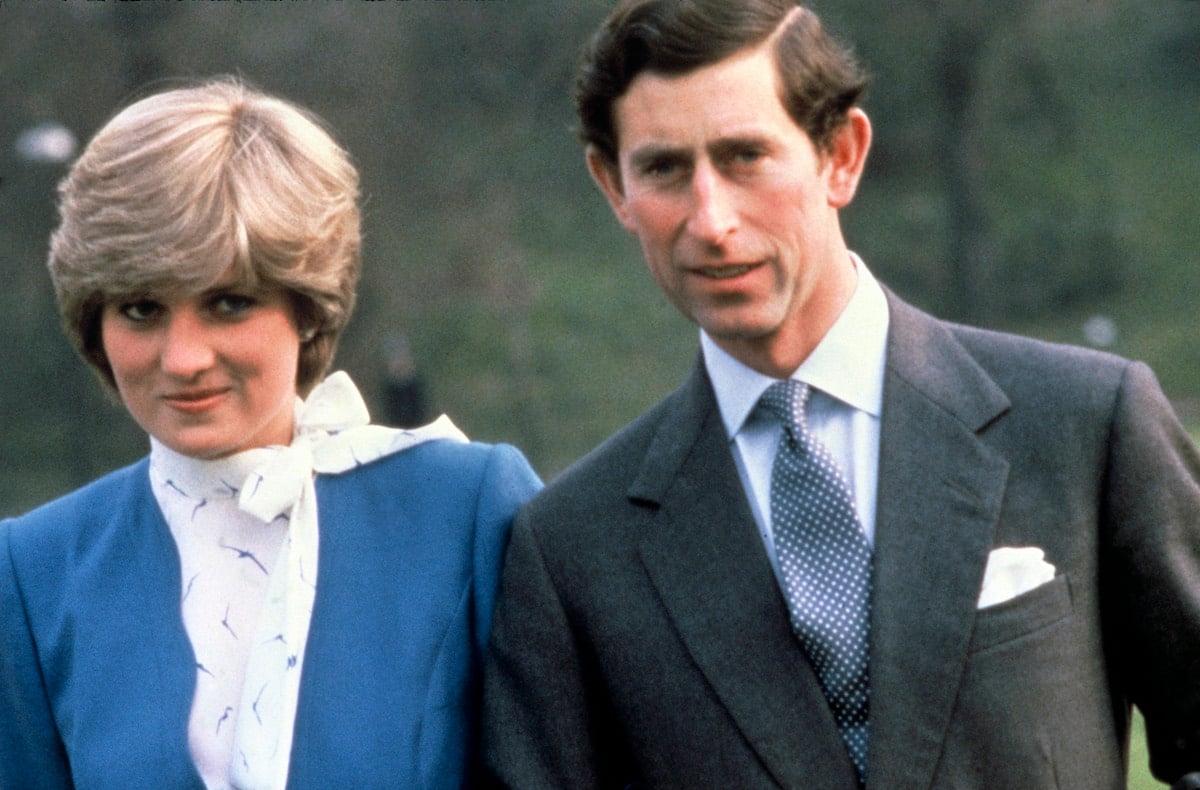 Prince Charles and Princess Diana pose for their official engagement photo