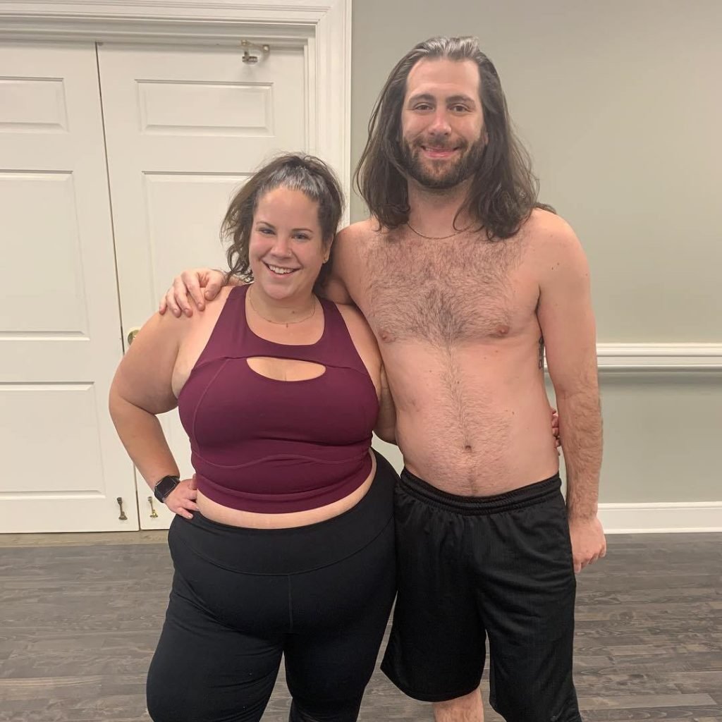 (L-R) Whitney Way Thore and Chase Severino smiling