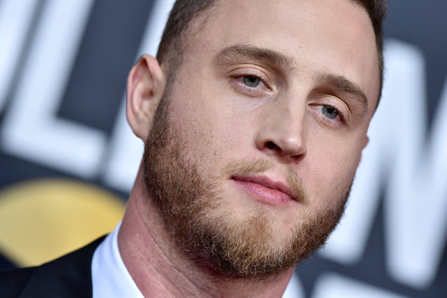 A closeup of Tom Hanks' son, Chet Hanks, at an awards show