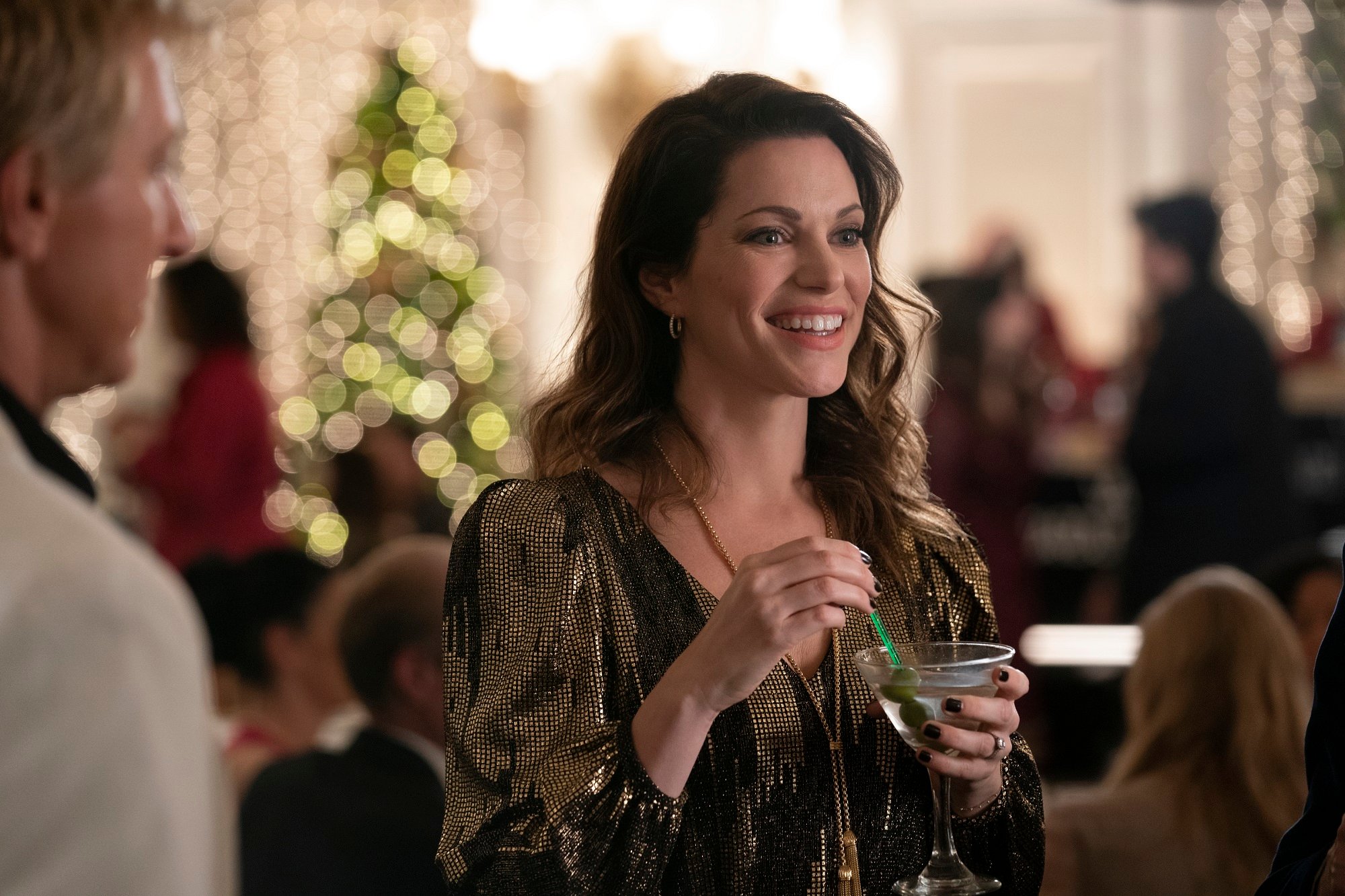 Courtney Henggeler all dressed up for a Cobra Kai party