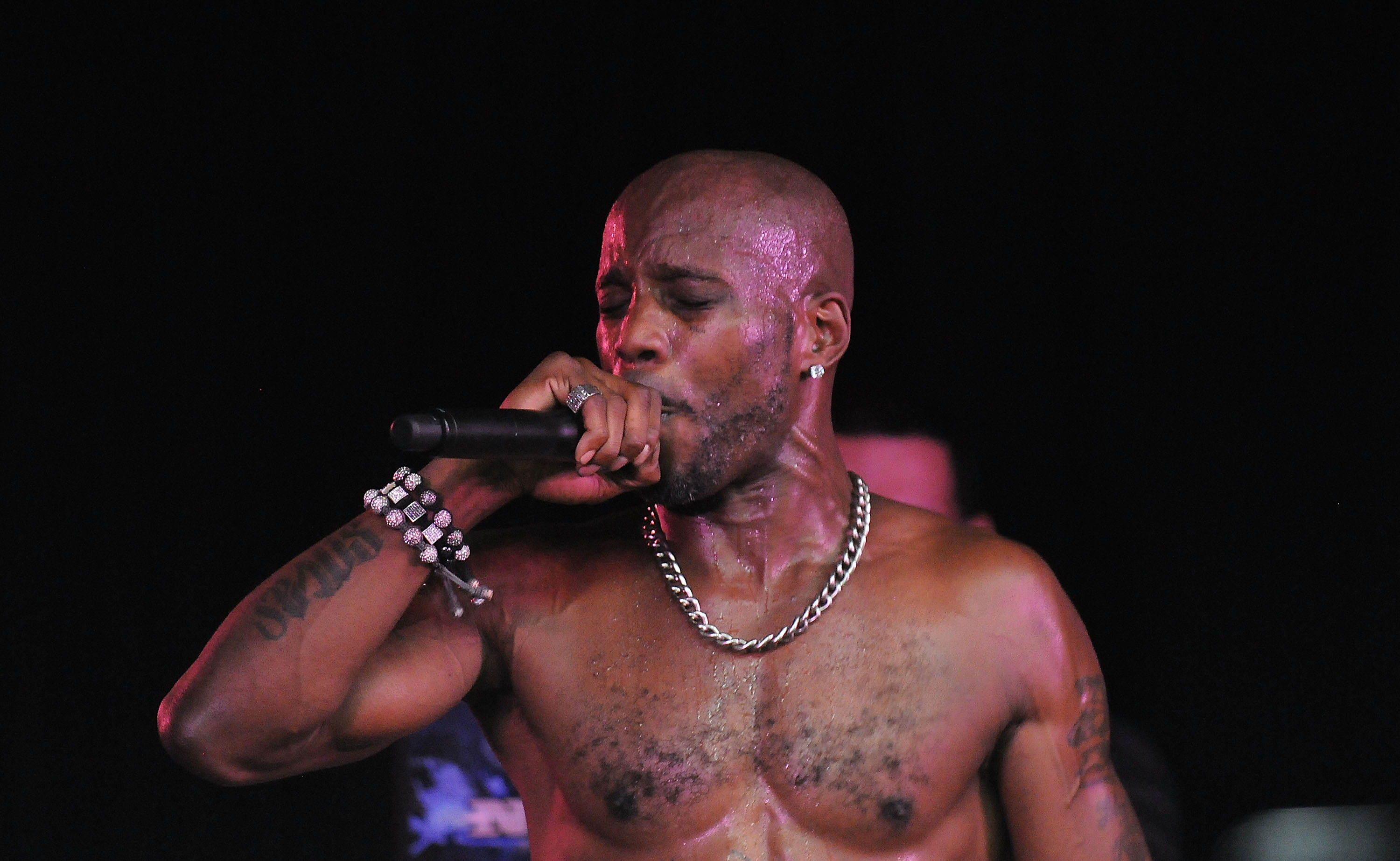 DMX performing in concert in 2012.