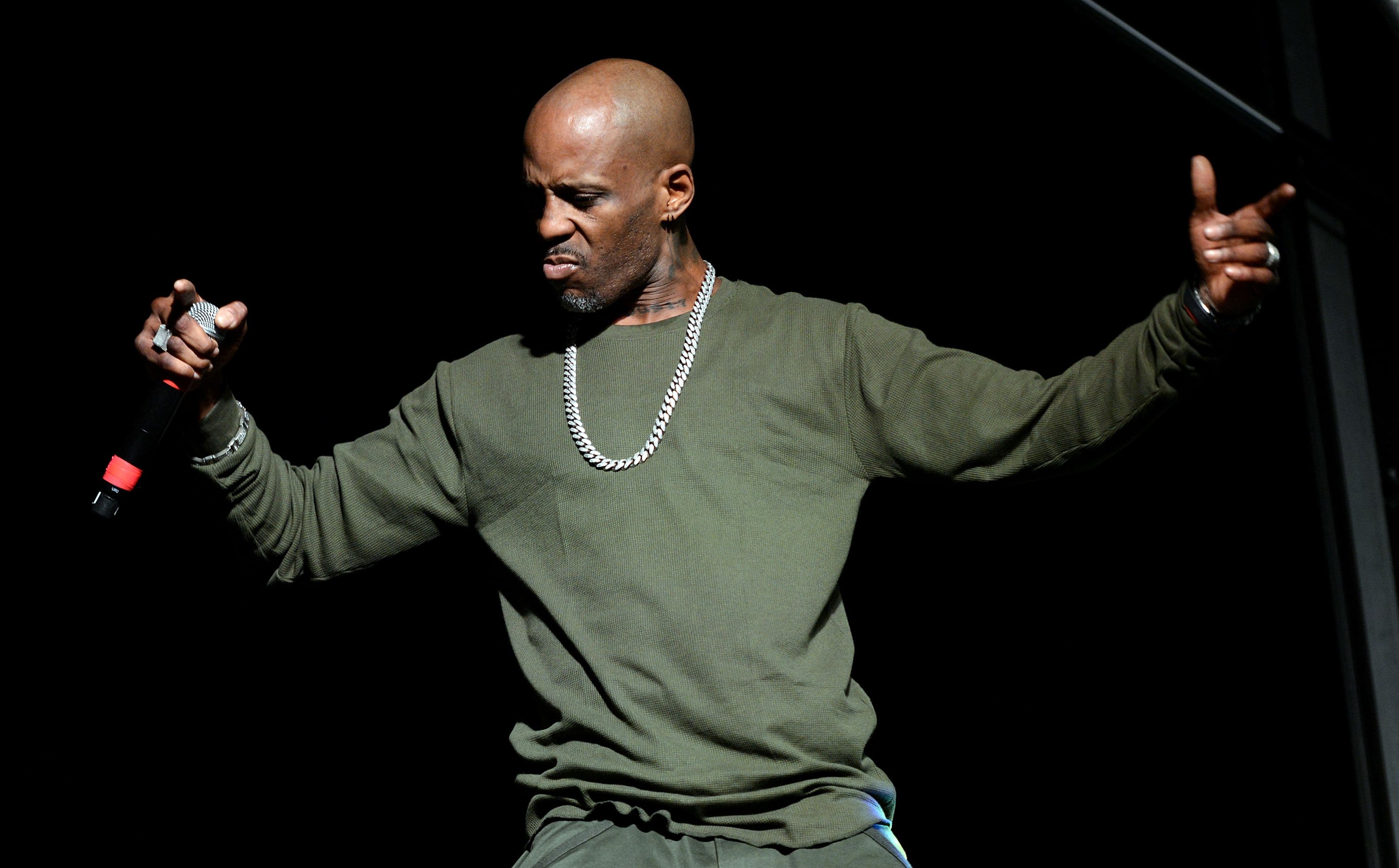 DMX with his arms wide open
