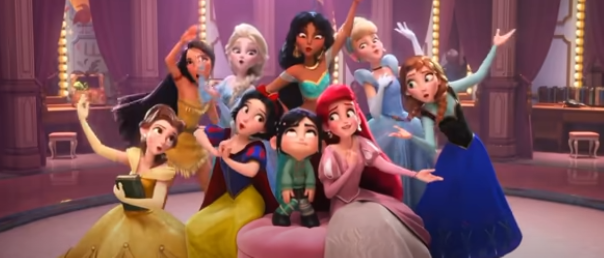 Disney princesses singing together