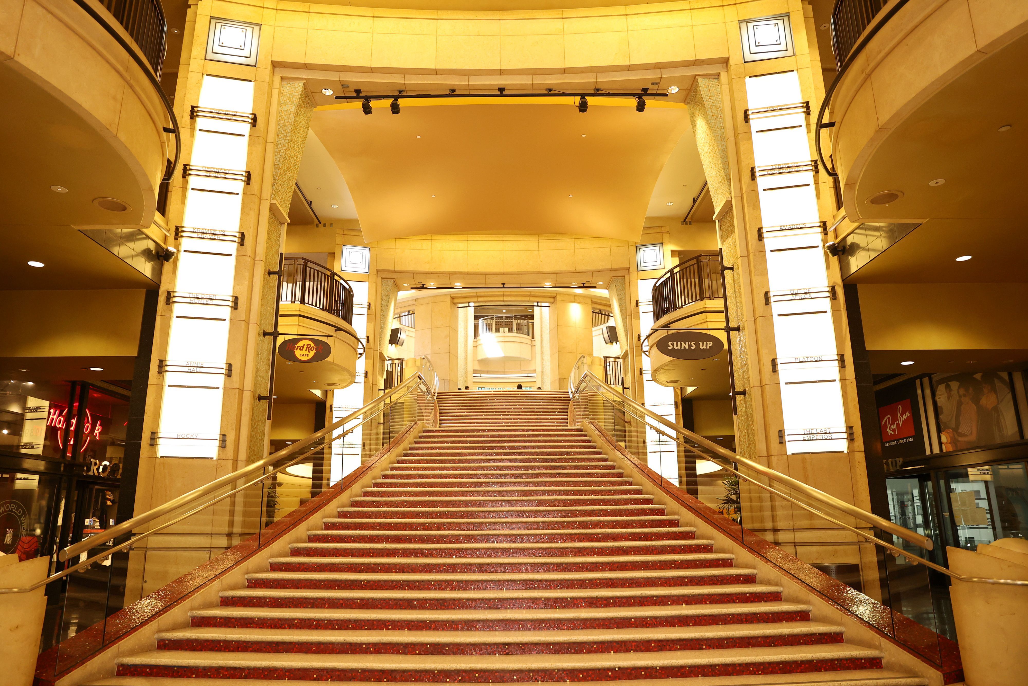 Oscar nominees walk these stairs to the Dolby Theatre