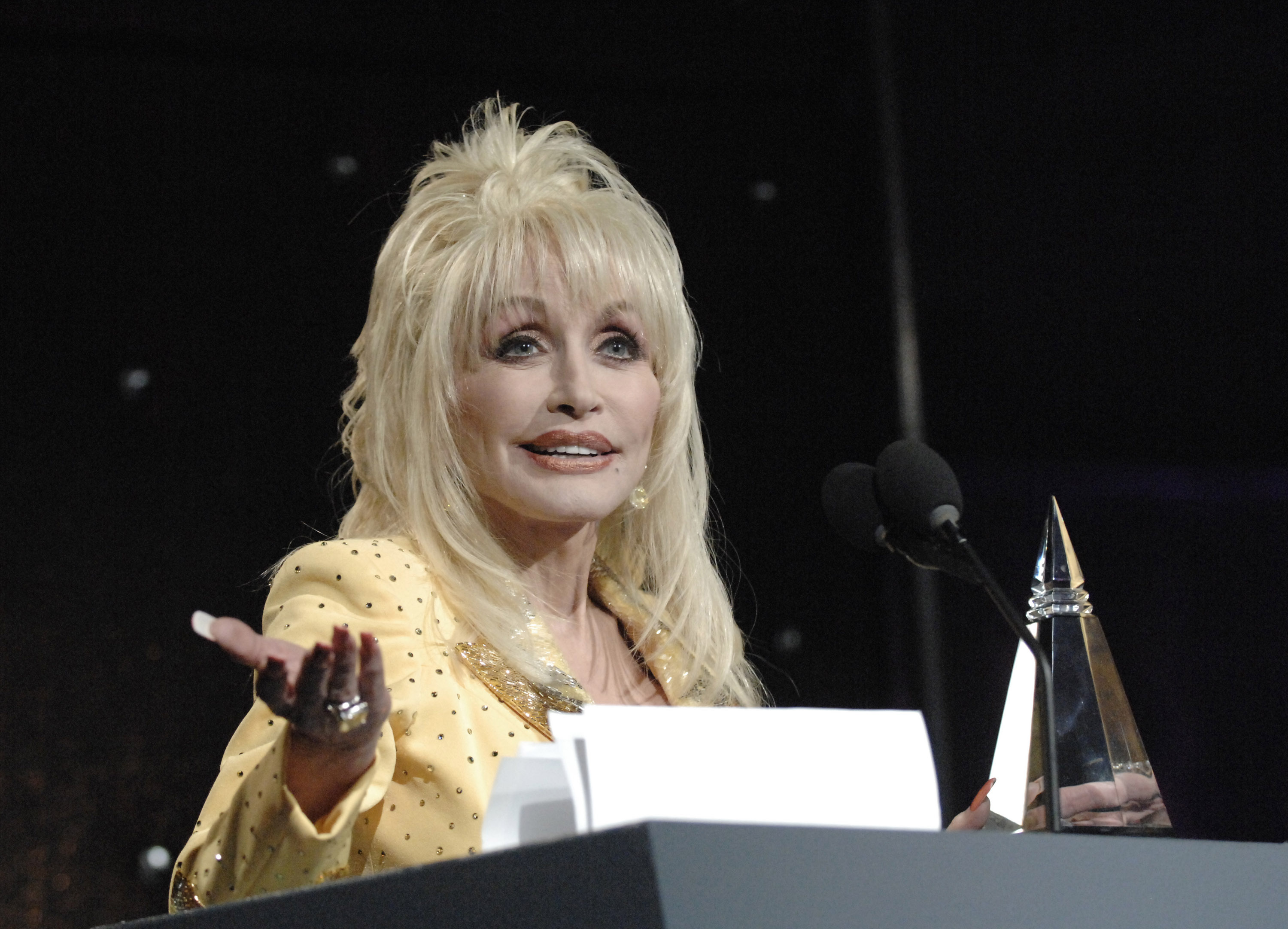 Dolly Parton during 38th Annual Songwriters Hall of Fame Ceremony - Show at Marriott Marquis in New York City