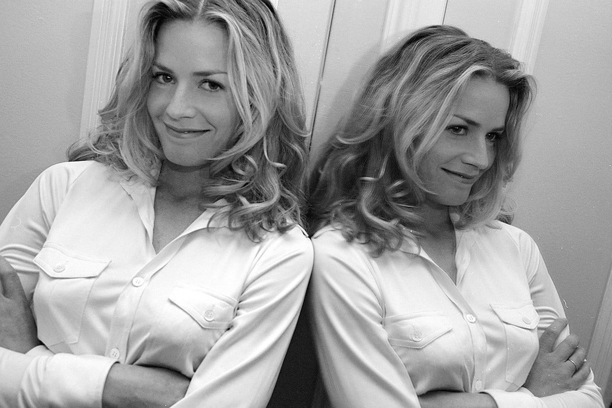 Elisabeth Shue (and her mirror image) in her hotel room
