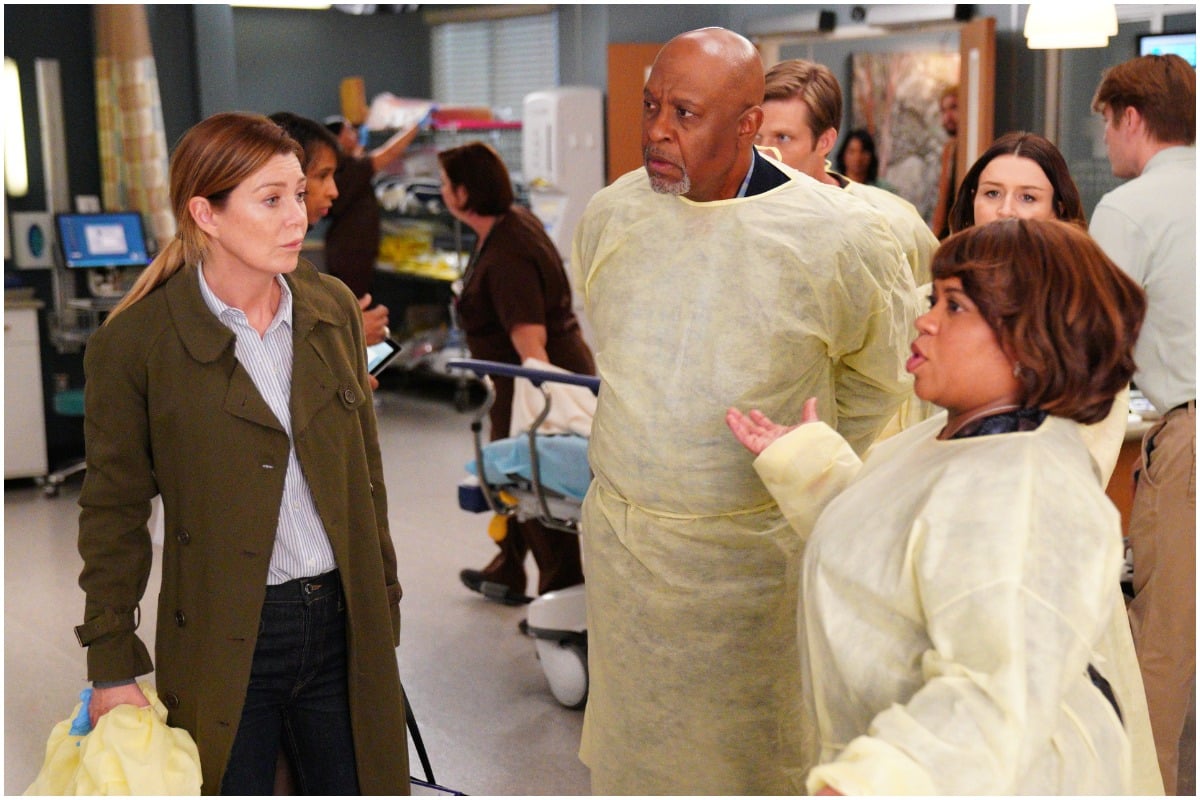 Ellen Pompeo, James Pickens, Jr, and Chandra Wilson on Grey's Anatomy