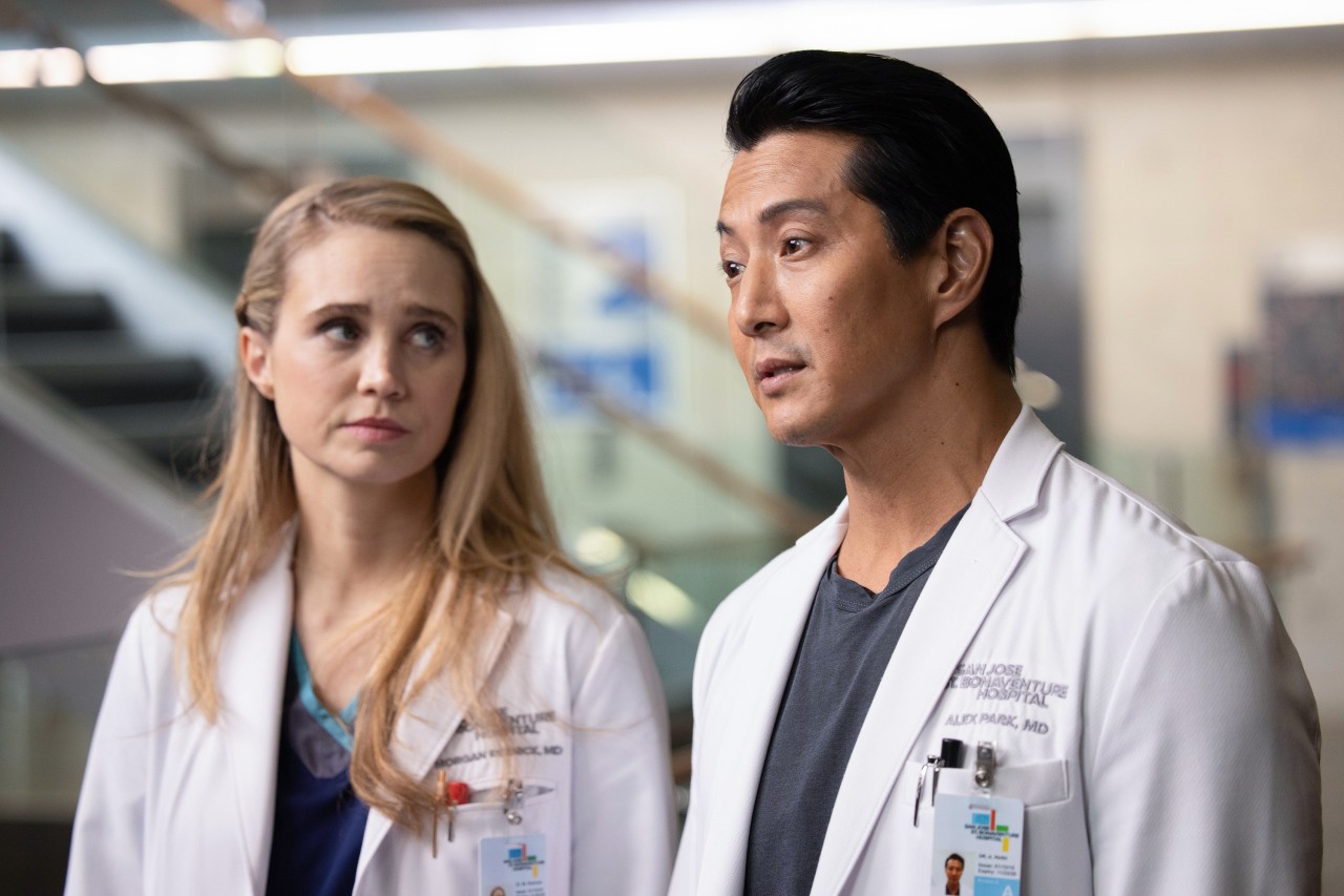 Fiona Gubelmann and Will Yun Lee on 'The Good Doctor' | Jack Rowand via Getty Images