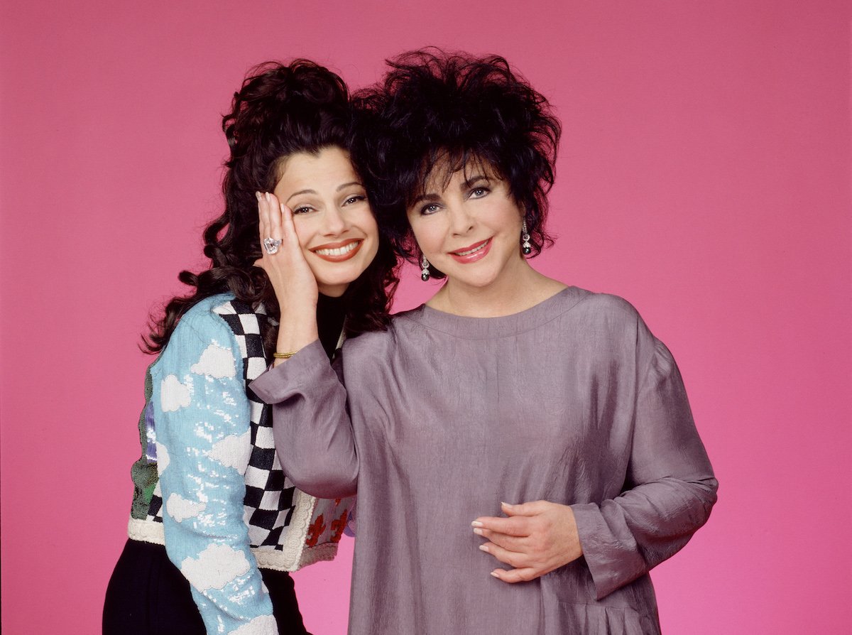 Fran Drescher and Elizabeth Taylor for THE NANNY episode: "Where's the Pearls?", originally broadcast on Monday, February 26, 1996.