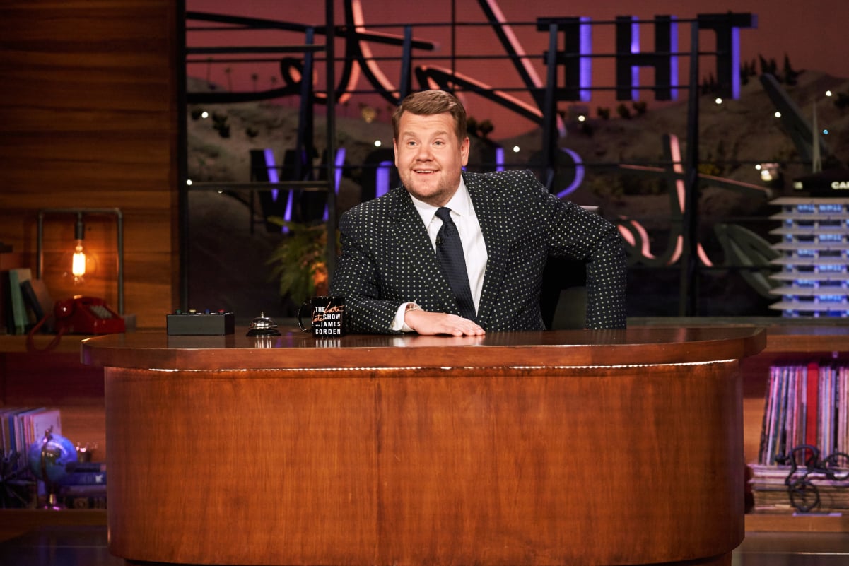 James Corden chats with guests on The Late Late Show With James Corden, March 2021