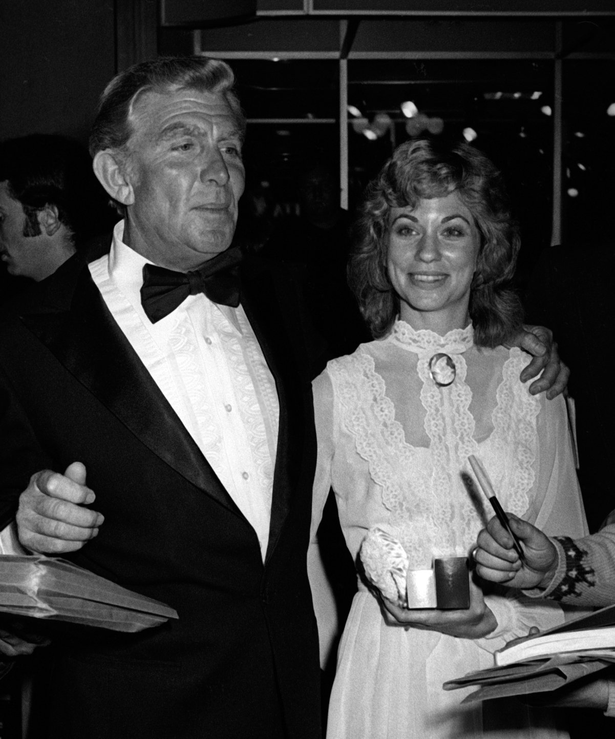 Andy Griffith and his wife Cindi attend a 1981 Emmy Awards party.