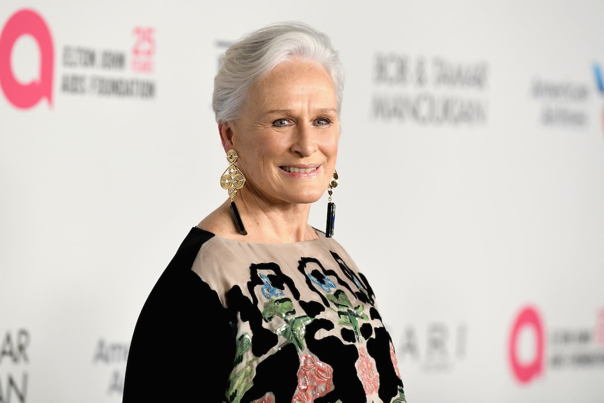 Glenn Close attends the Elton John AIDS Foundation's Annual Fall Gala with Cocktails By Clase Azul Tequila at Cathedral of St. John the Divine on November 7, 2017 in New York City.