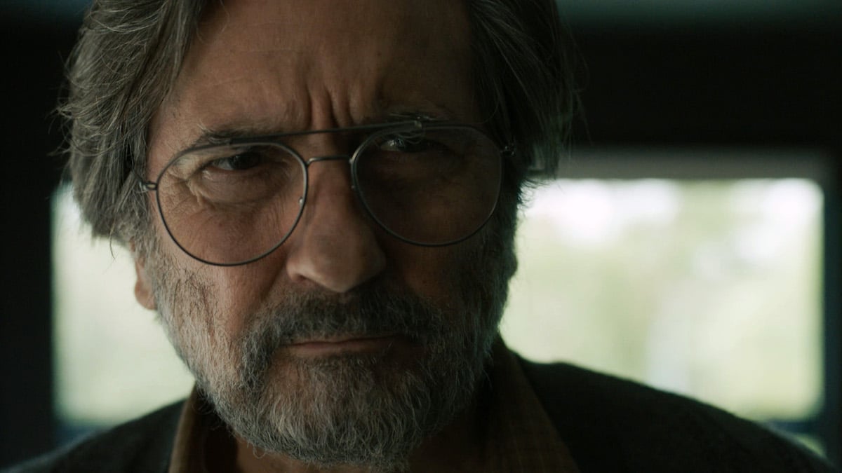 Griffin Dunne as Nicky on 'This Is Us' frowning into the camera