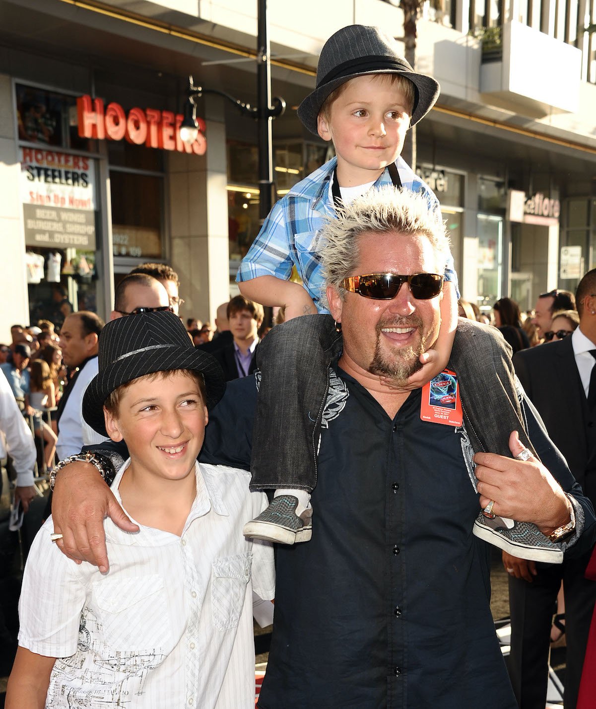 Guy Fieri with his sons Hunter (left) and Ryder in 2011
