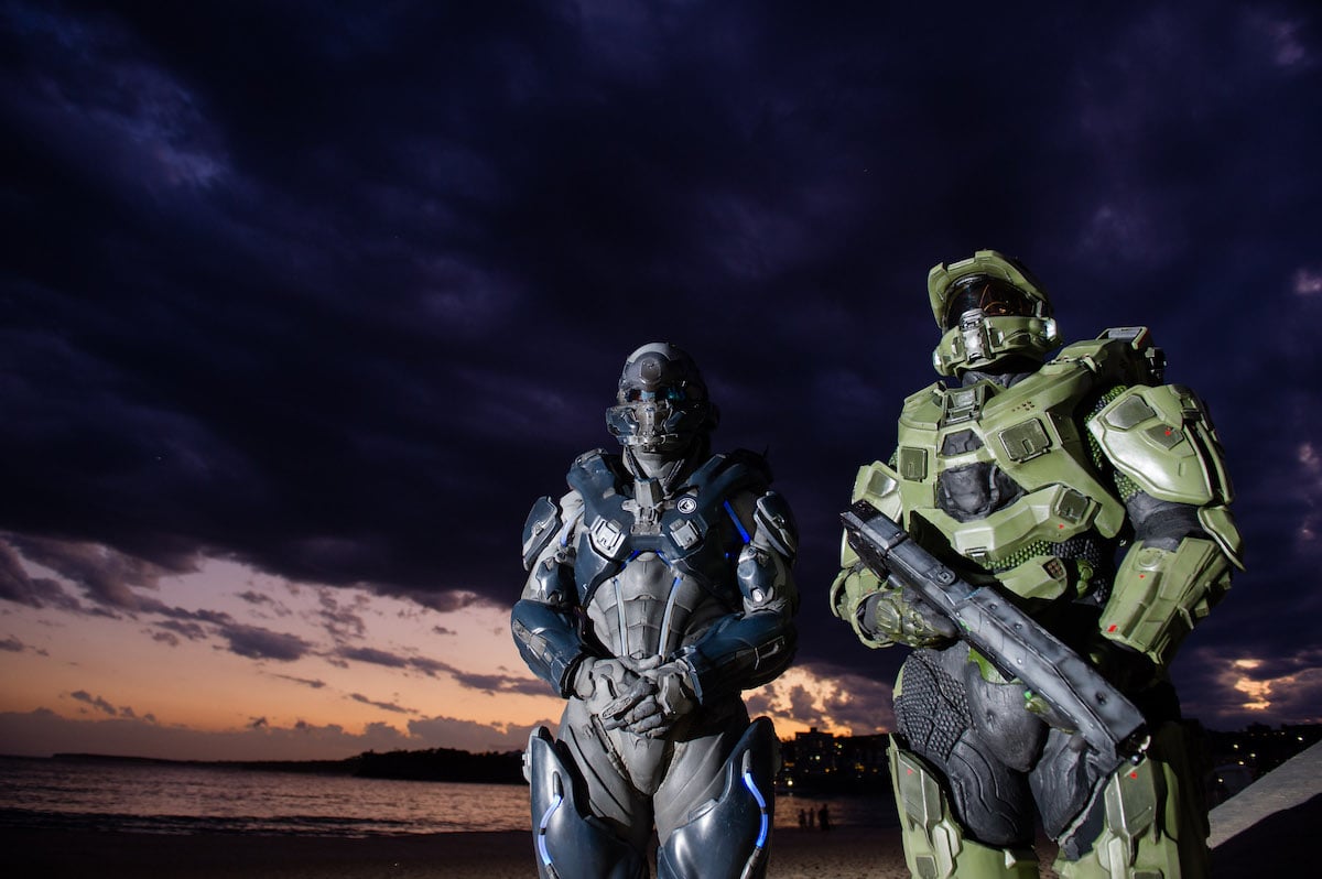 Characters from the highly-anticipated videogame Halo 5: Guardians