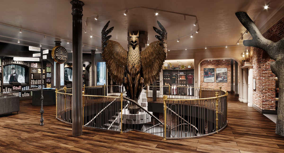 Atrium of the Harry Potter New York store