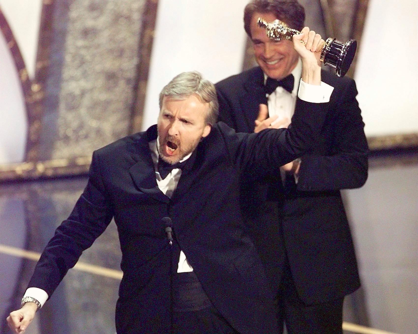 James Cameron winning the Oscar