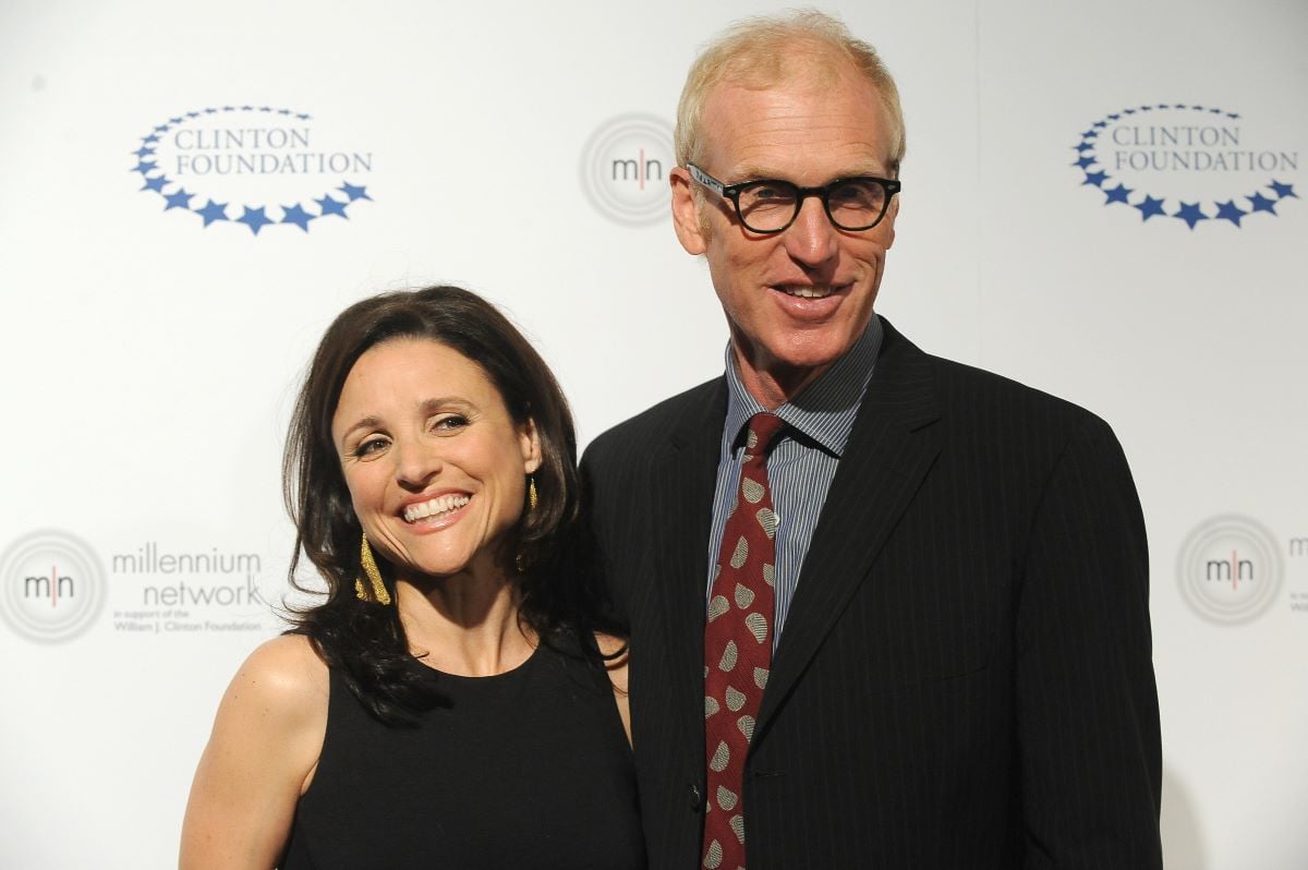 Julia Louis-Dreyfus and husband Brad Hall at the William J. Clinton Foundation Millennium Network Event