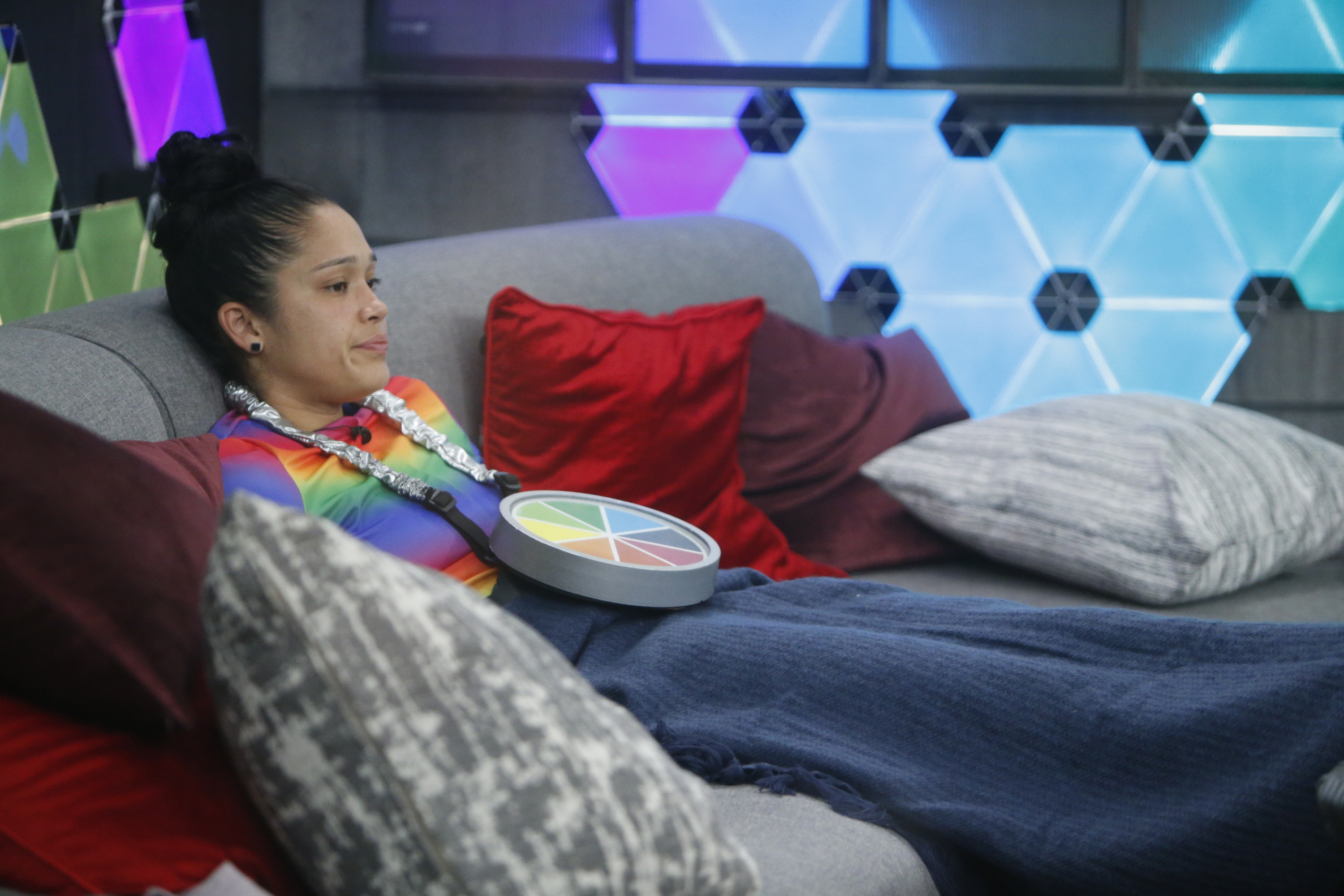 Kaycee Clark inside the Big Brother House