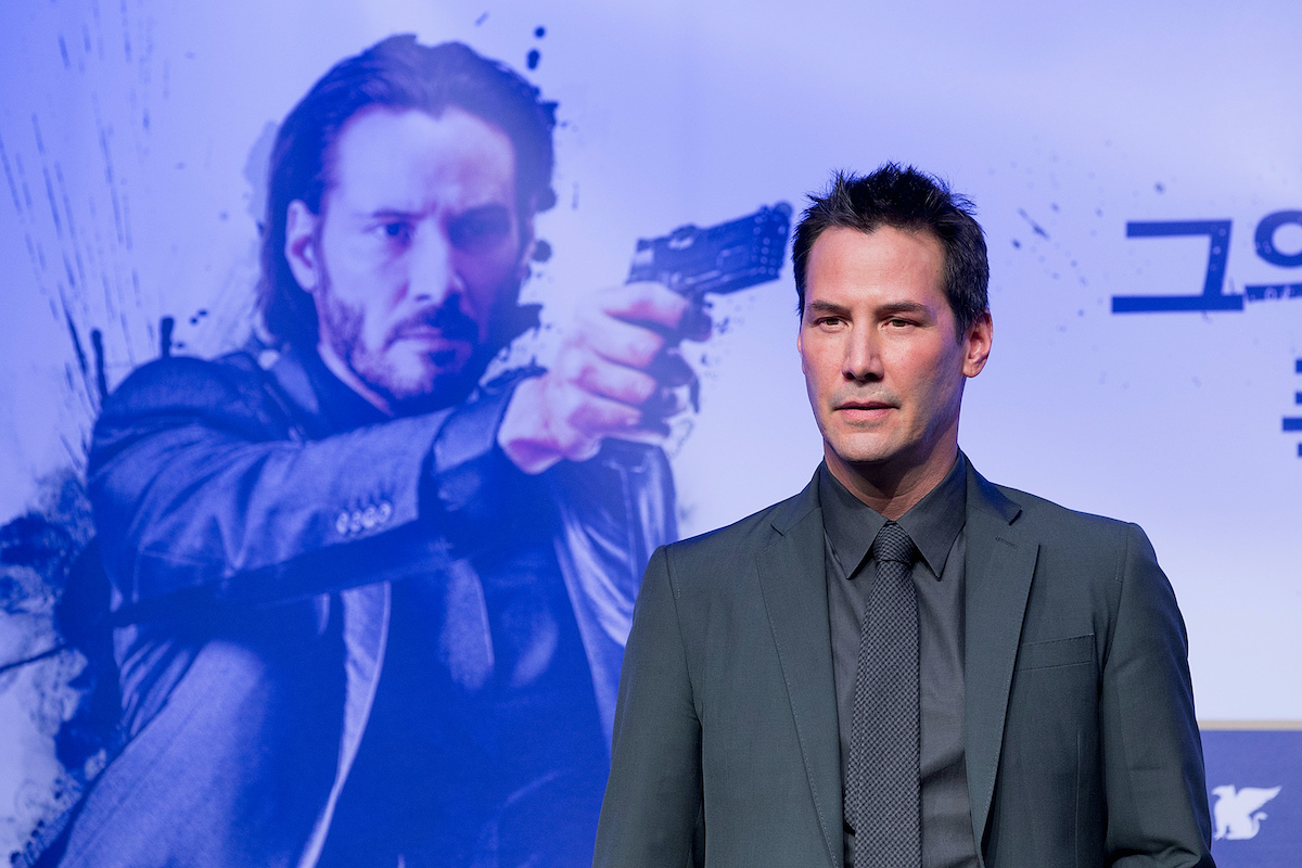Keanu Reeves attends the 'John Wick' press conference in in Seoul, South Korea in 2015