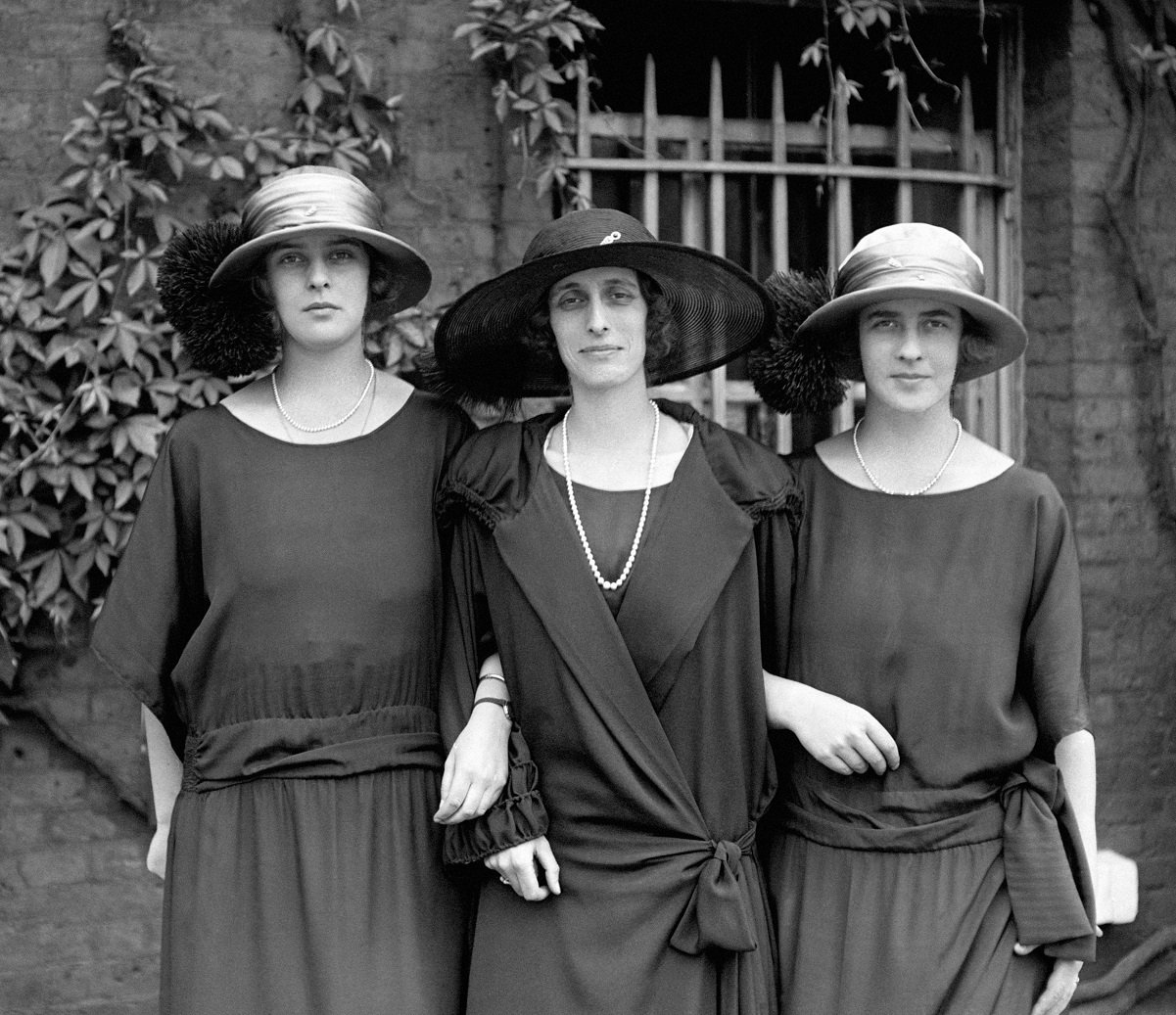 Lady Louise Mountbatten with Prince Philip's sisters Princess Theodora of Greece (left) and Princess Margarita of Greece (right)