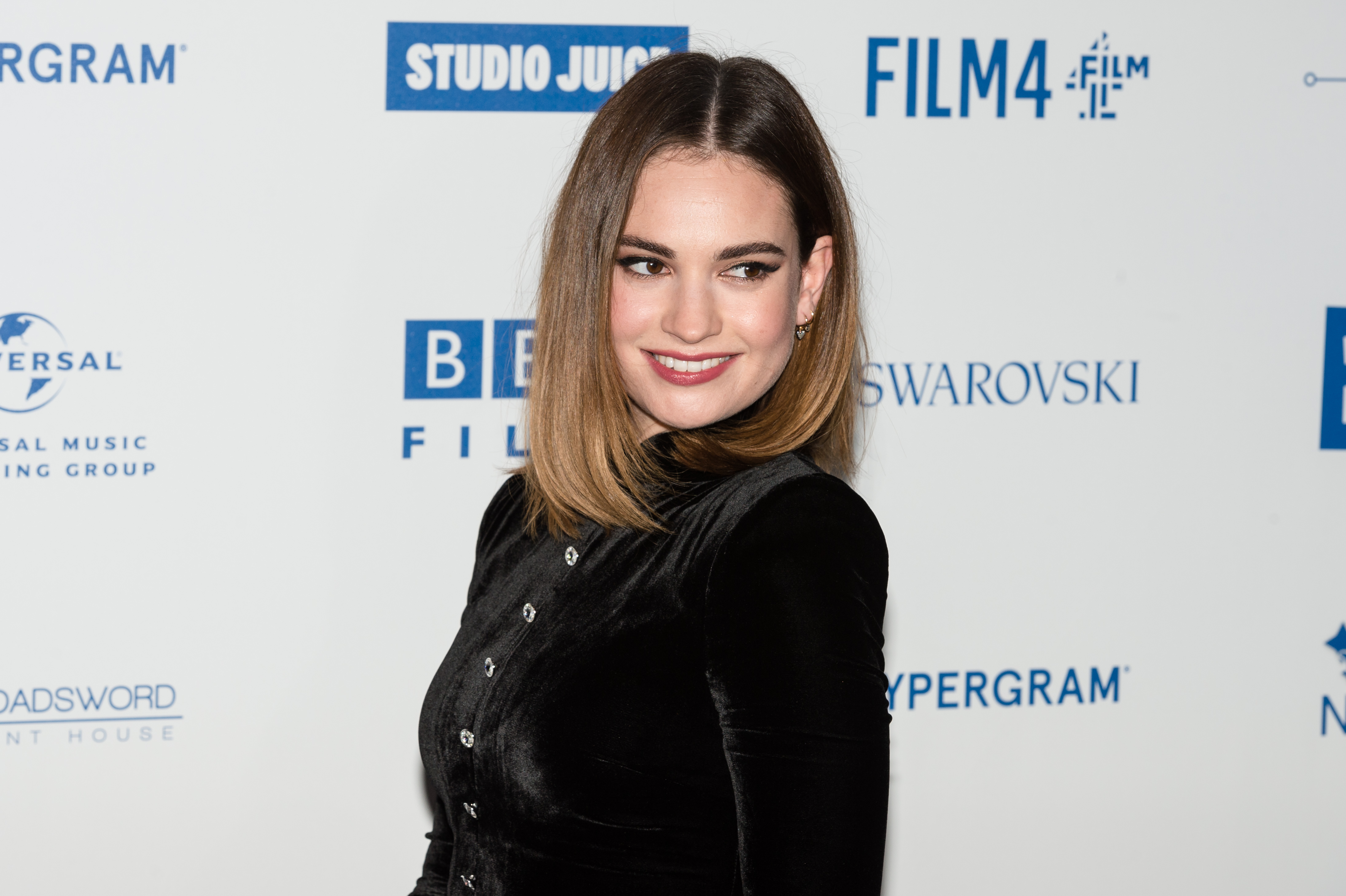 Lily James on the red carpet