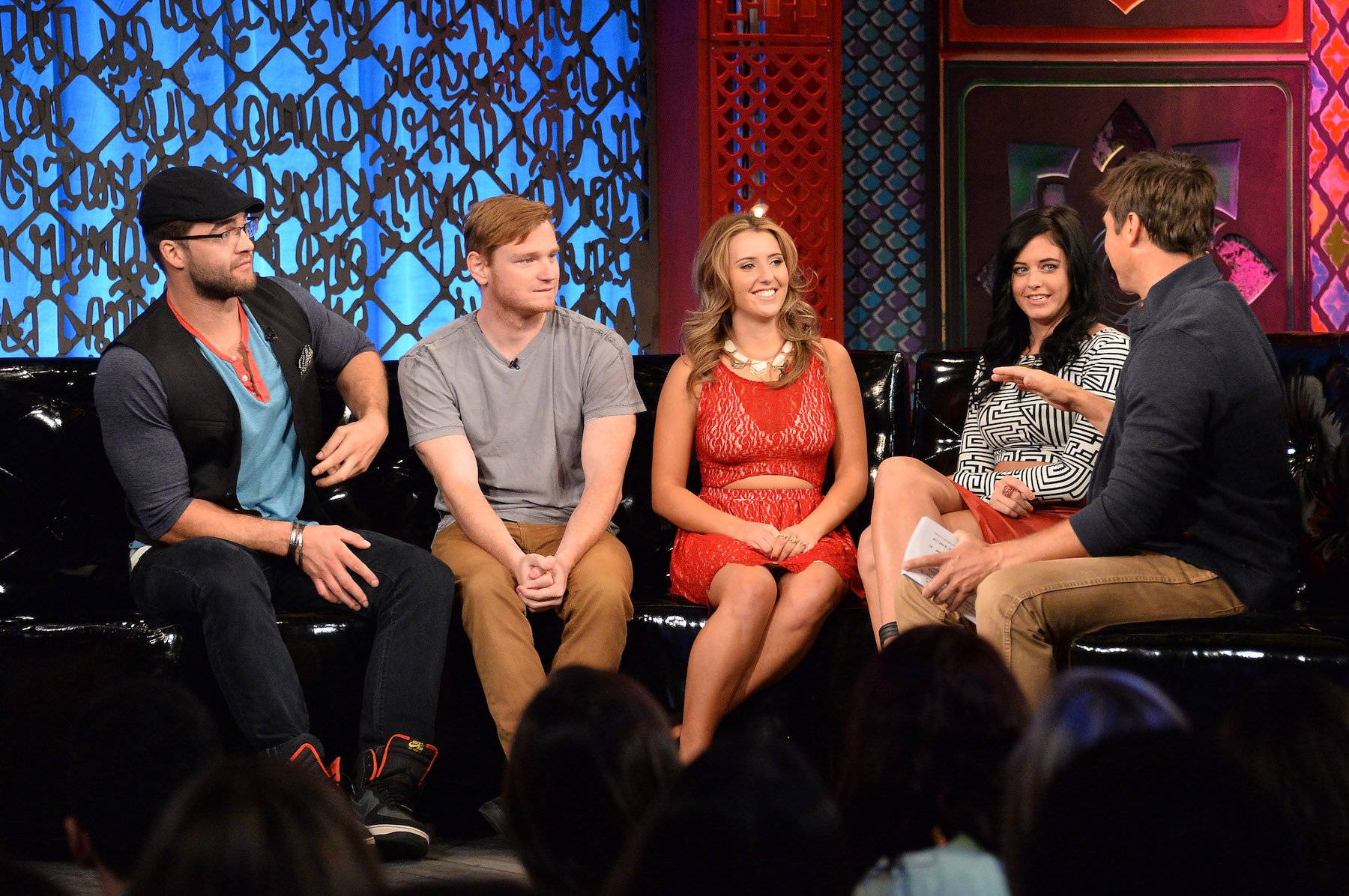 MTV's 'The Challenge' cast sitting at the 'Rivals II' reunion talking to each other