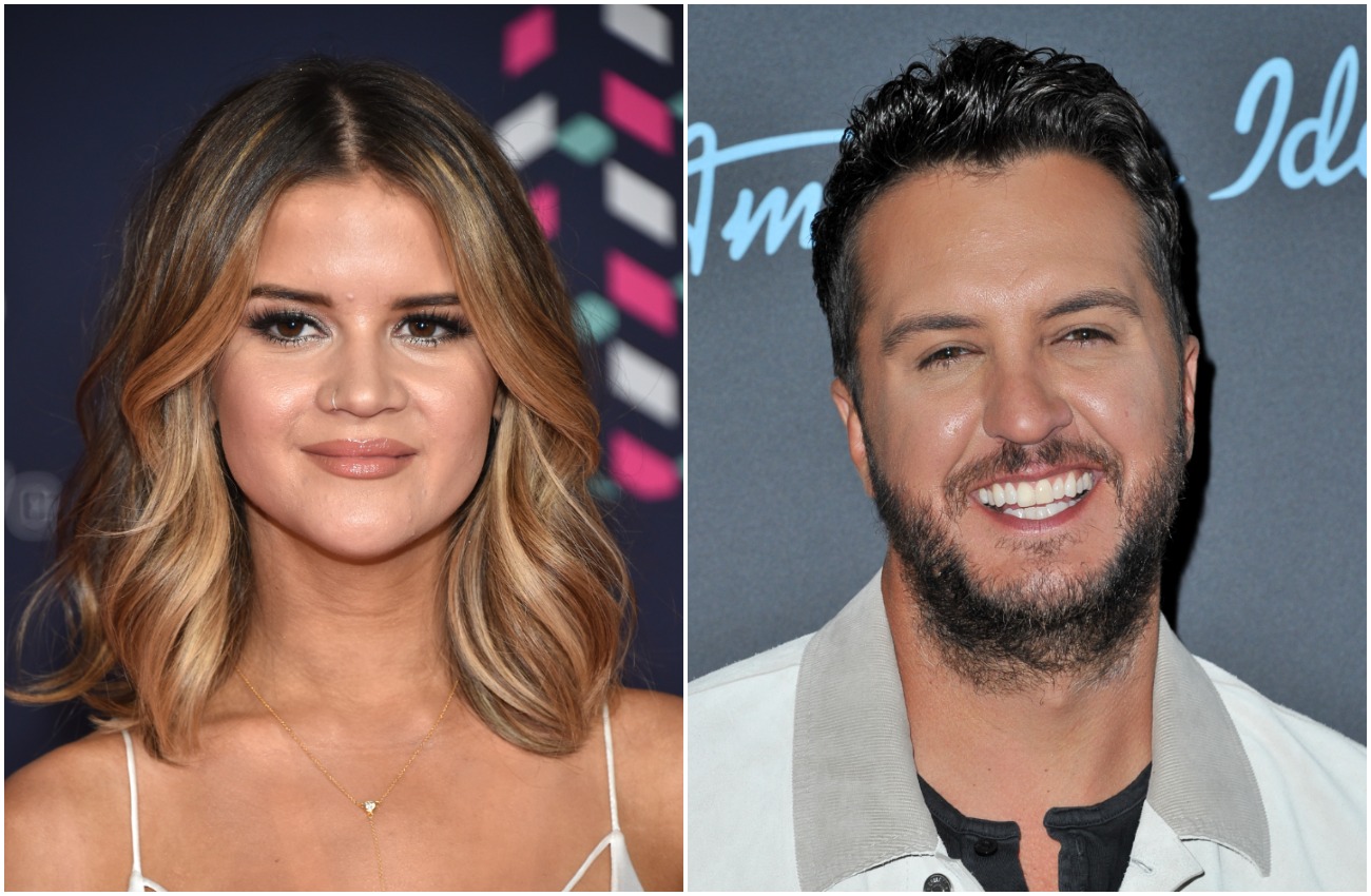 Photos of Maren Morris and Luke Bryan side by side