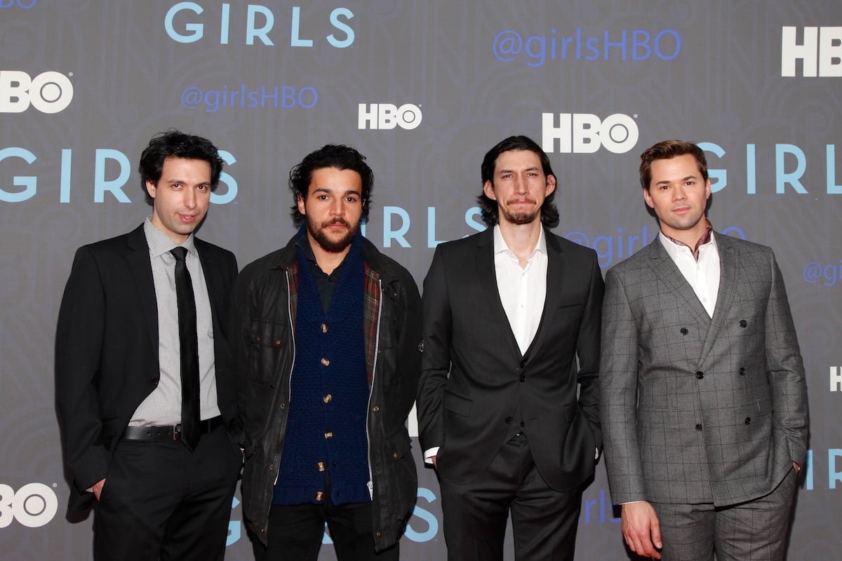 Alex Karpovsky, Christopher Abbott, Adam Driver, and Andrew Rannells from the cast of 'Girls'
